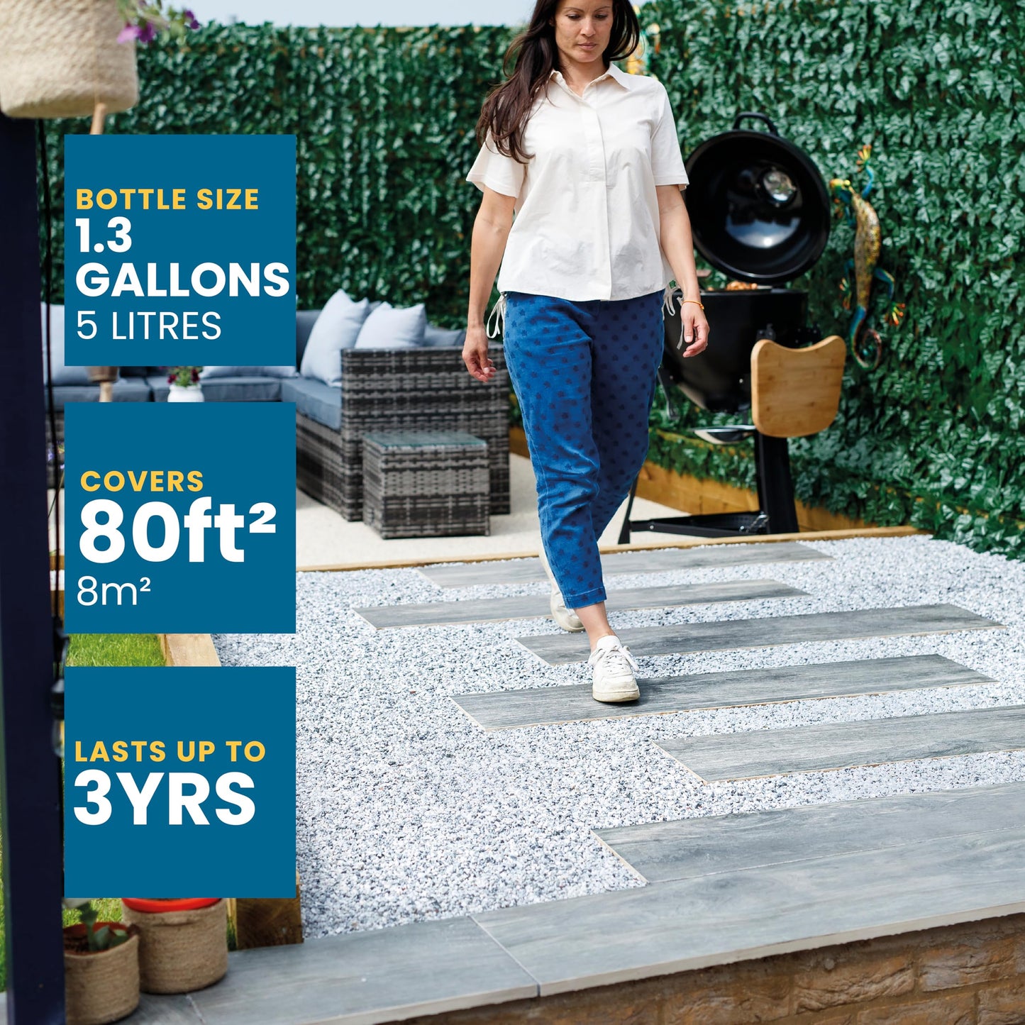 Vuba EASIHOLD ROCKS - 5L XL Gravel Binder for Bonding Stones, Bark and Gravel on Borders, Patios and Garden Paths. Lasts up to 3 Years, Non Toxic, Ready to Use.