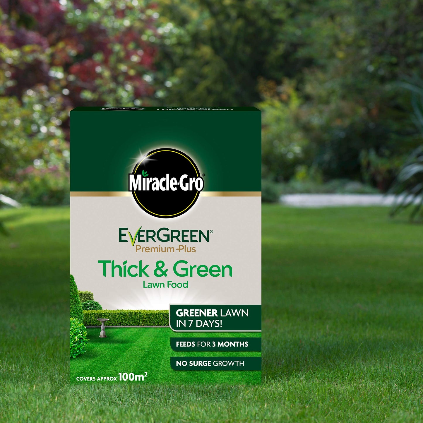 Miracle-Gro EverGreen Premium Plus Thick & Green Lawn Food - 100 m2