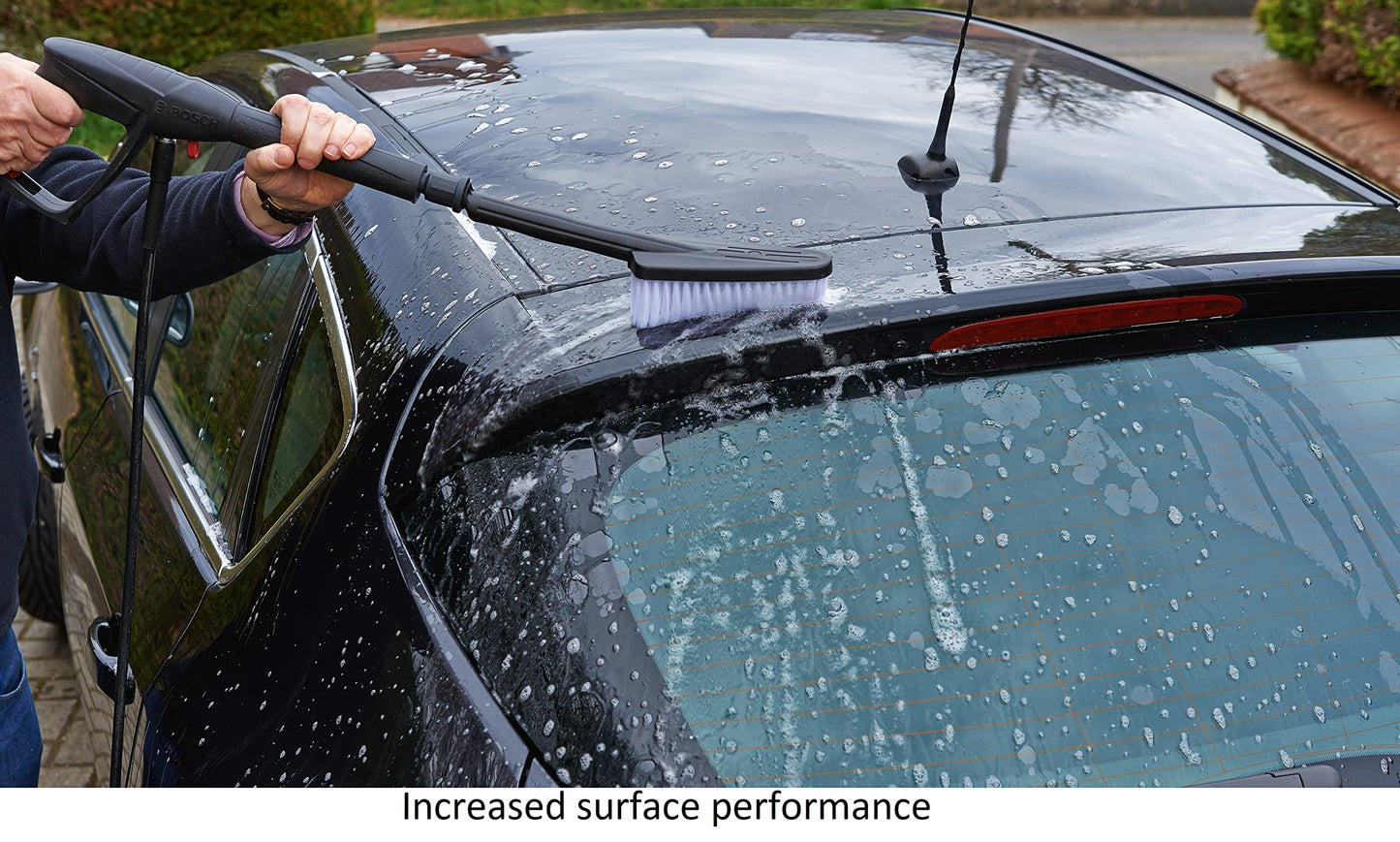 Bosch Pressure Washer Home and Car Cleaning Kit (with patio Cleaner, wash Brush and 90 degree nozzle, in Carton Packaging)