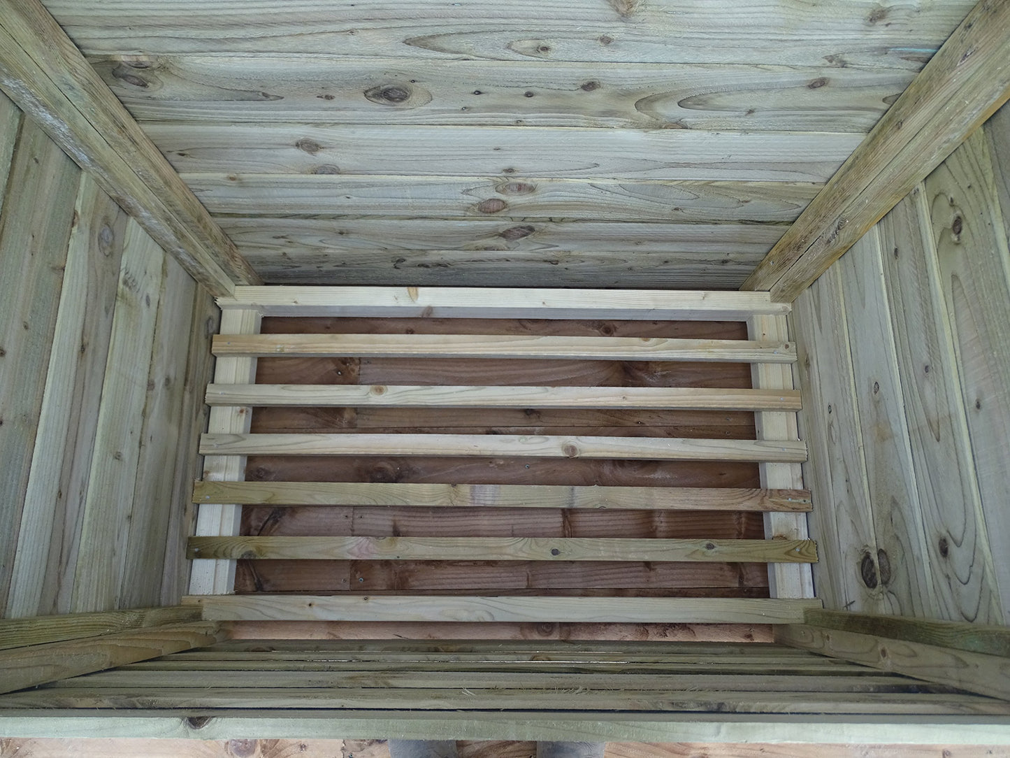 Wooden Log Chest Storage (1.14 cubic meters capacity) (W-127cm, H-104cm, D-87cm) (Light Green (Natural))