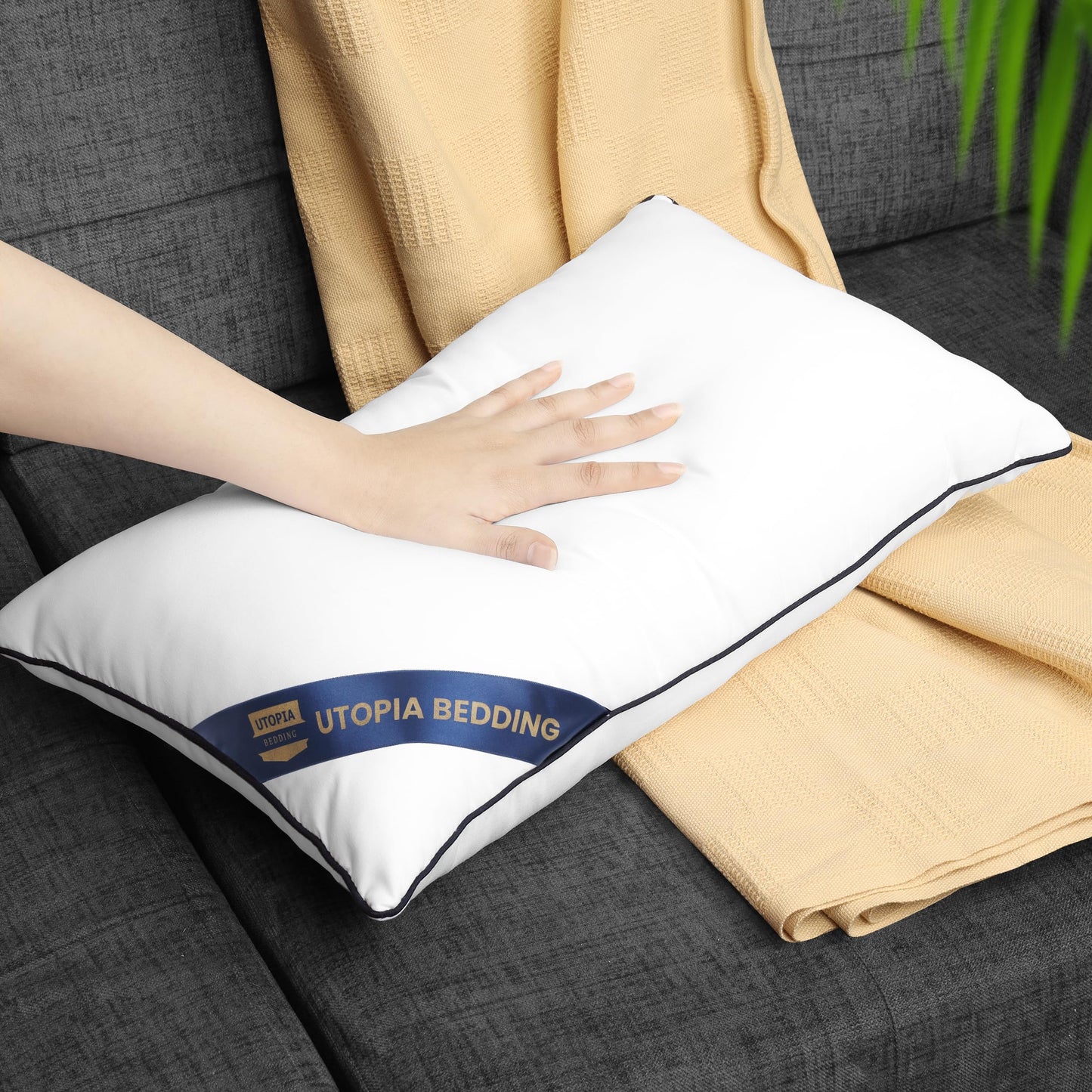 Utopia Bedding Cushion Inner Pads (Pack of 2), 30x50 cm (12 x 20 inches) Cushion Stuffer Inserts, Hollowfibre Piping Pillows (White)