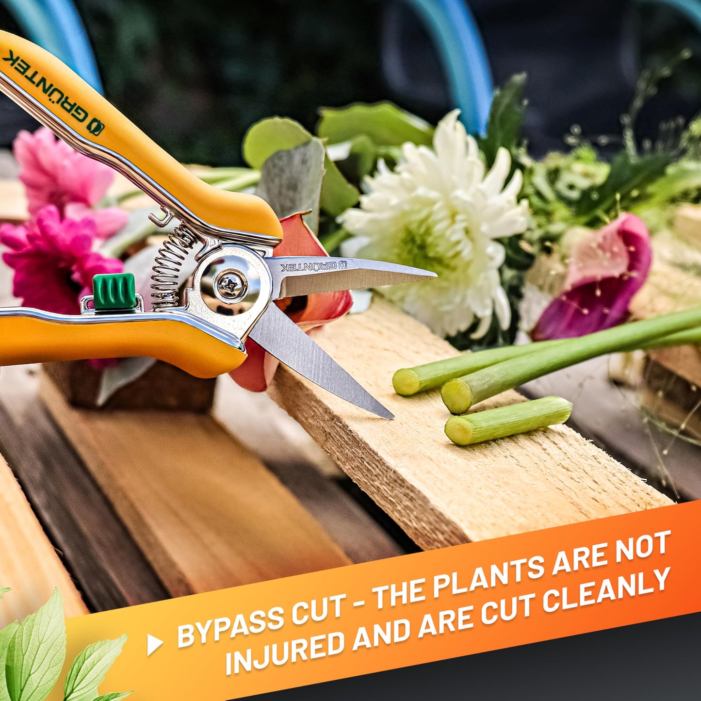 Colibri Pruner Flower Secateurs 170 mm Pruning Shears Garden Plant Scissors with Soft-Touch Handle, Trimmer Shears Bypass, Stainless Steel