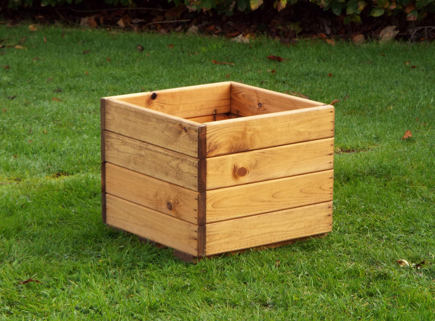 Charles Taylor Small Square Open Wooden Outdoor Planter, Flower Pot