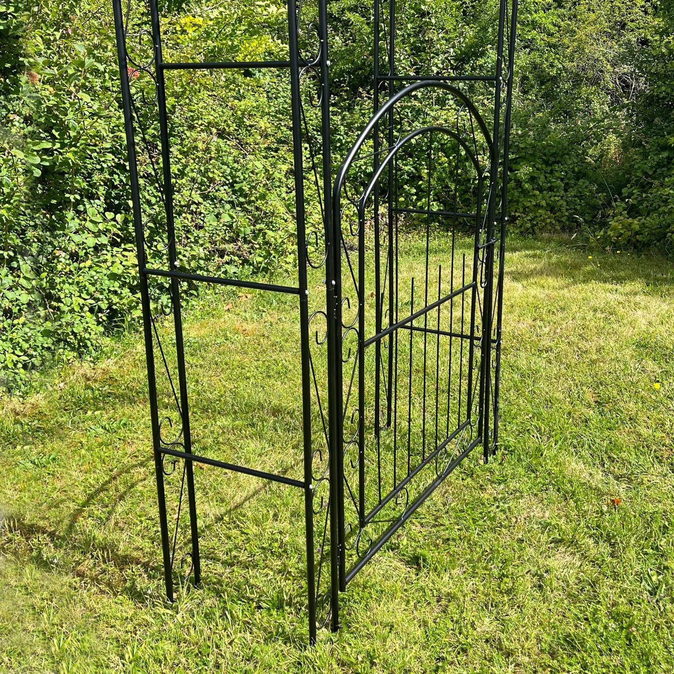 Selections Metal Windsor Garden Arch with Gate and Fixing Pegs