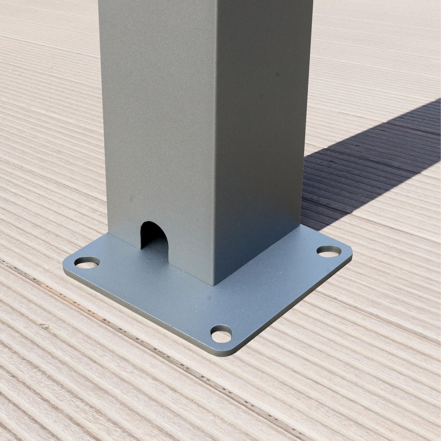 PRIMEYARD Pergola 3x4 m aluminium posts with louvered steel roof grey canopy