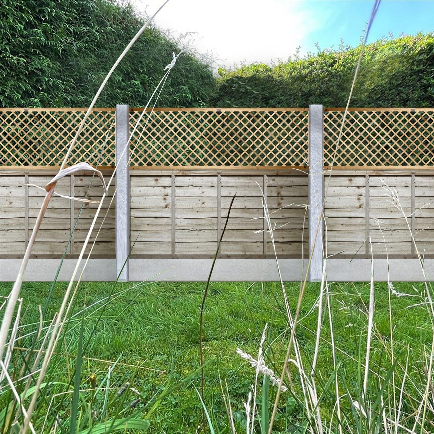 183cm x 60cm (6x2) Elite Diamond Trellis/Lattice Garden Screening Wood Fence