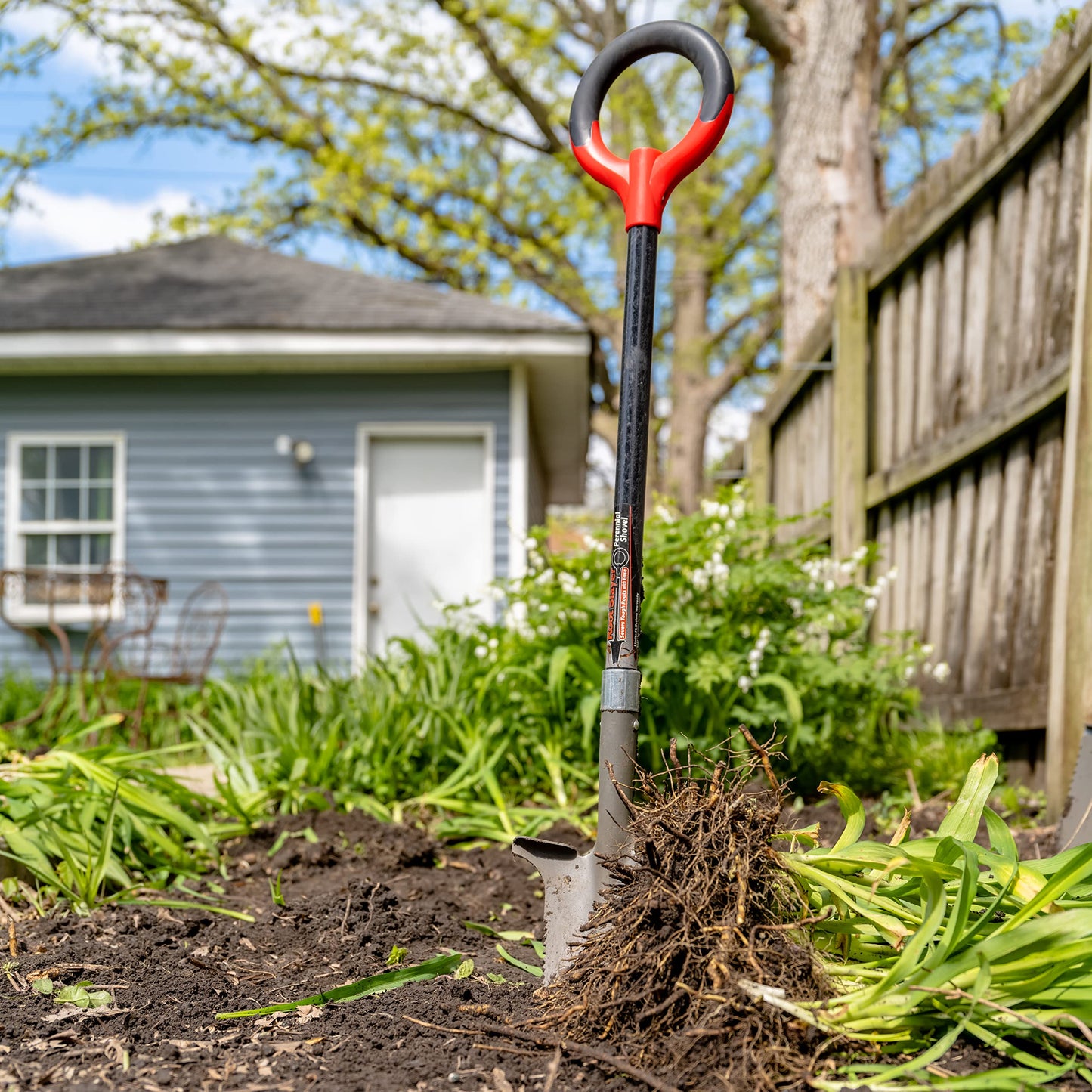 Radius Garden 23311, Root Slayer Perennial Shovel, Red