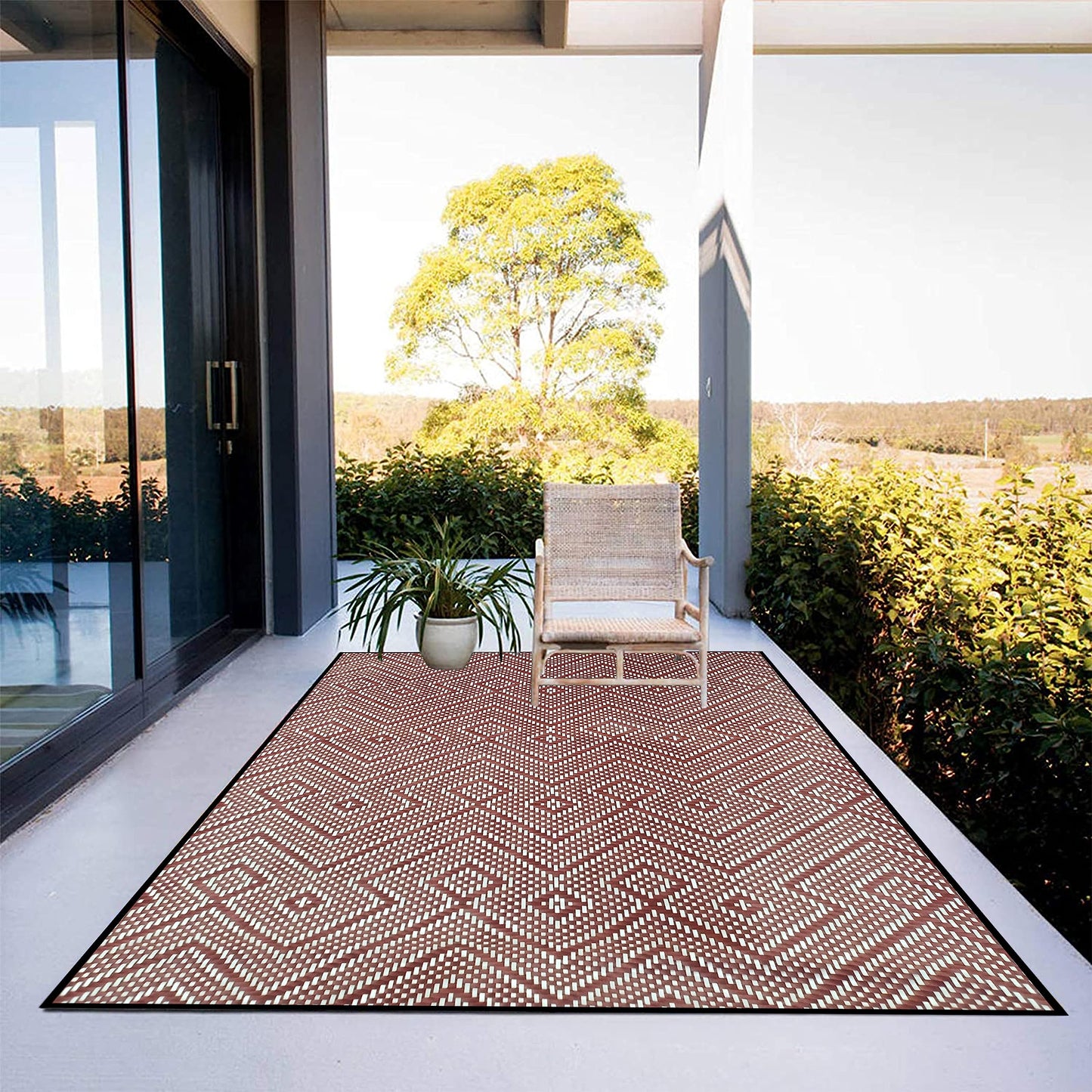 ARSUK Outdoor Rug Waterproof, 180x120cm, Picnic Blanket Lightweight Foldable Plastic Reversible Mat for Beach Camping Garden RV Patio Decking Balcony