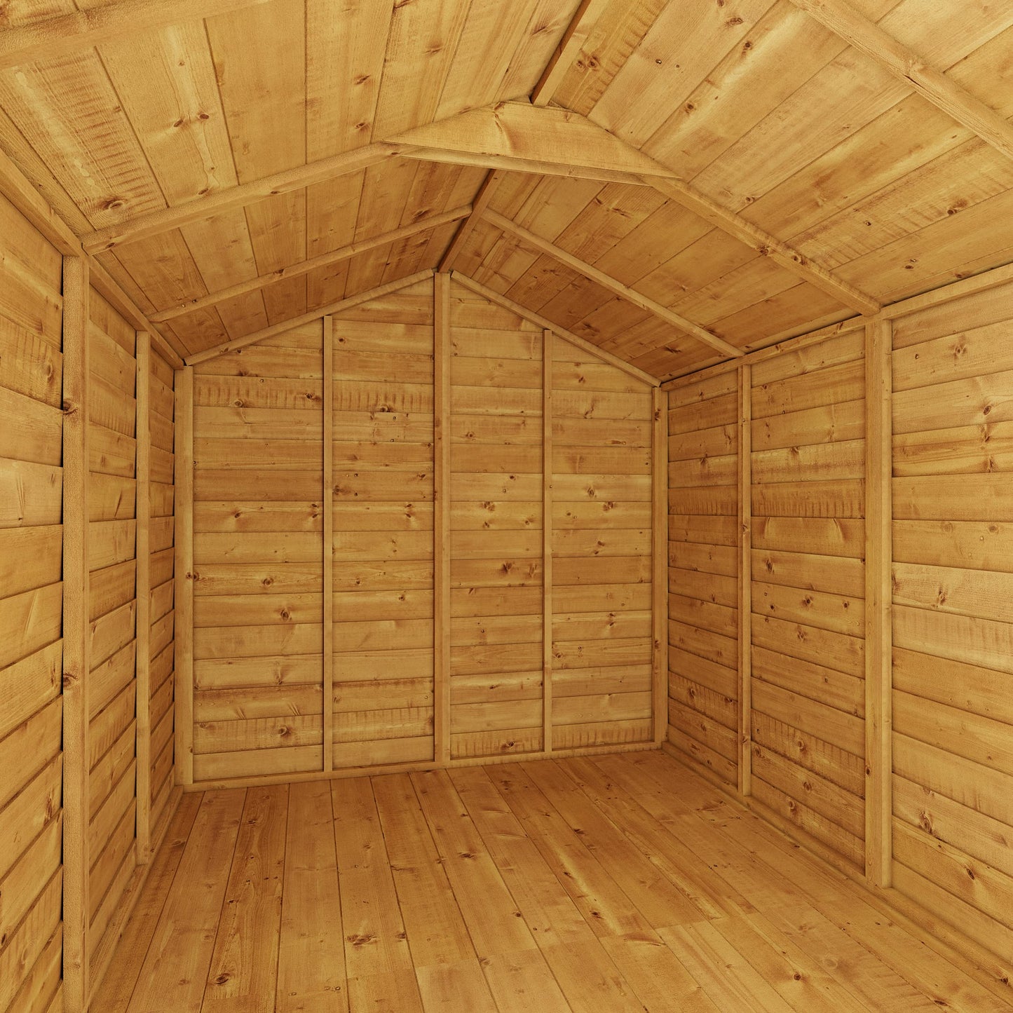 BillyOh 8 x 6 Super Saver Garden Storage Shed Bike Shed with Floor, Roof & Felt (Windowless, 8x6)