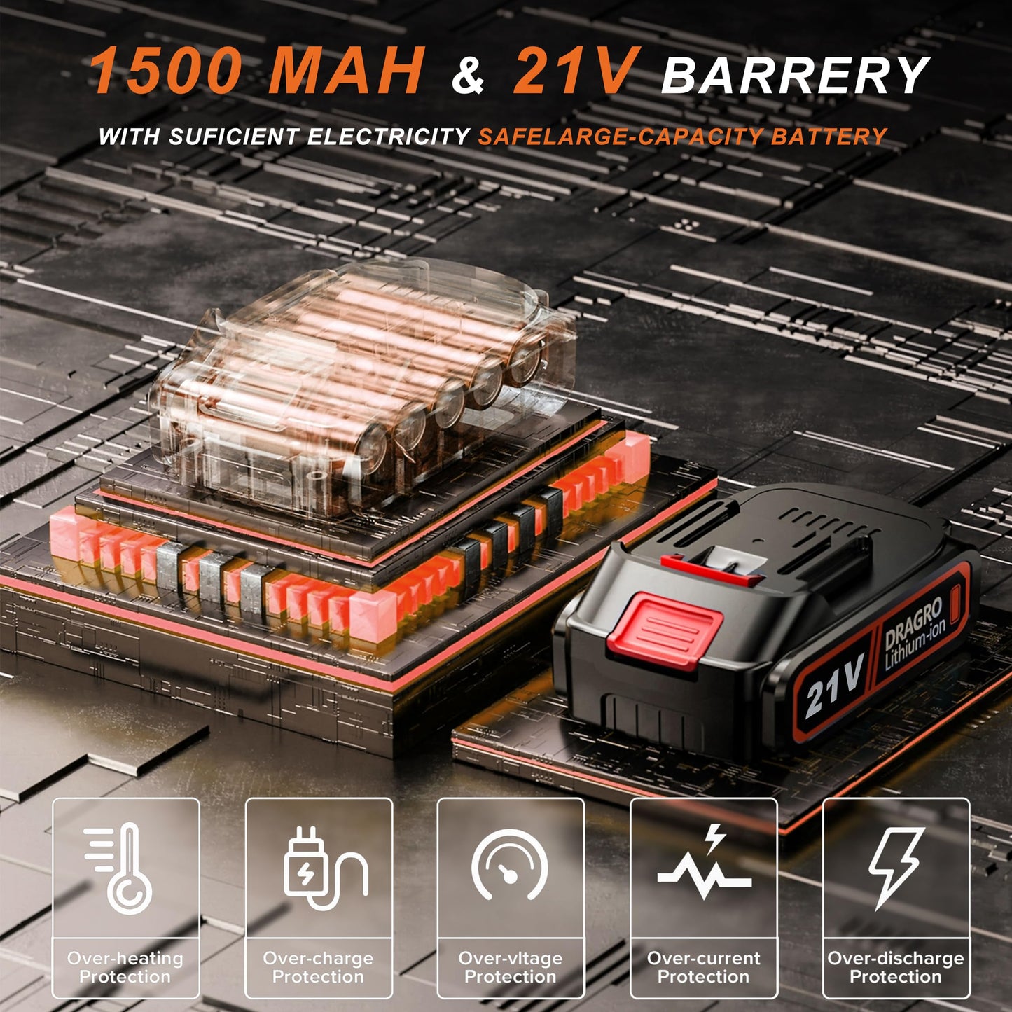 Metal Blade Cordless Strimmer 21v Grass Trimmers With Warehouse hooks 16 Blades 15cm Cutting Diameter Cordless Strimmer Retractable Handle For Lawn Garden