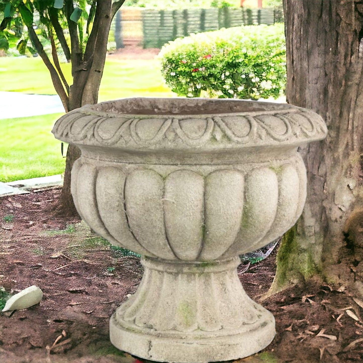 DIVAS SPIRITUAL Unique Novelty Classic Elegance Urn Planter Decorative Stone Finish Outdoor Garden 32cm (Urn Planter)