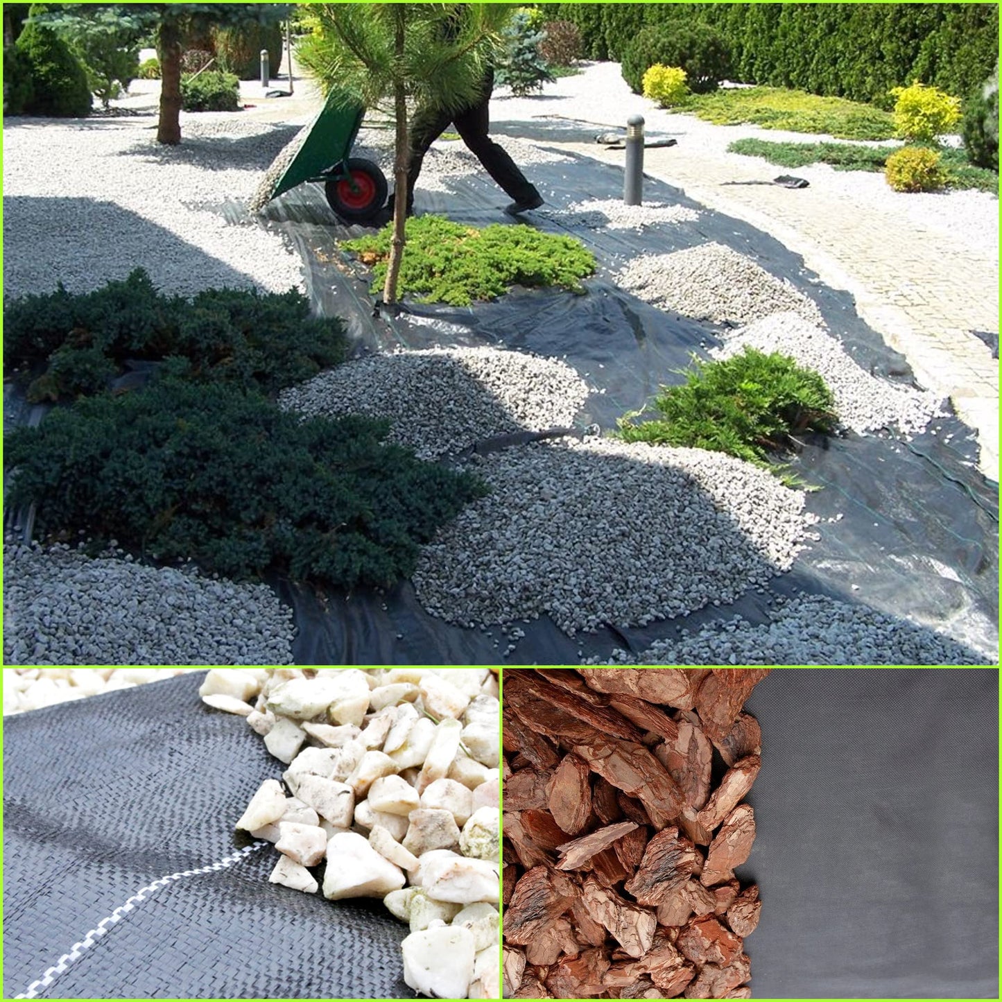 4 x 5 m / 13.1 x 16.4 ft Weed Control Membrane, Weed Control Woven Fabric, Ground Cover Sheet, 100 GSM, UV Stabilised, Weed Barrier Mat. Perfect for Gardens, Patios, Flower Beds, Landscaping (Black)