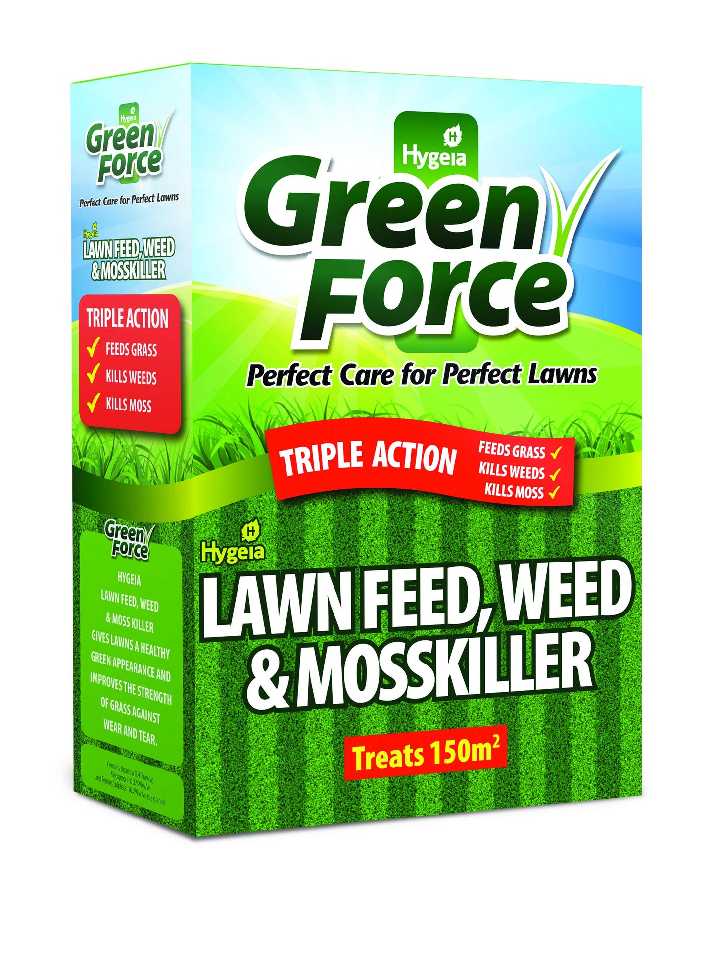 Greenforce P21028A Fertilizer Weed Moss Killer, Greens Lawn, Grey, 26.5 cm*16.0 cm*8.0 cm (Package may vary)