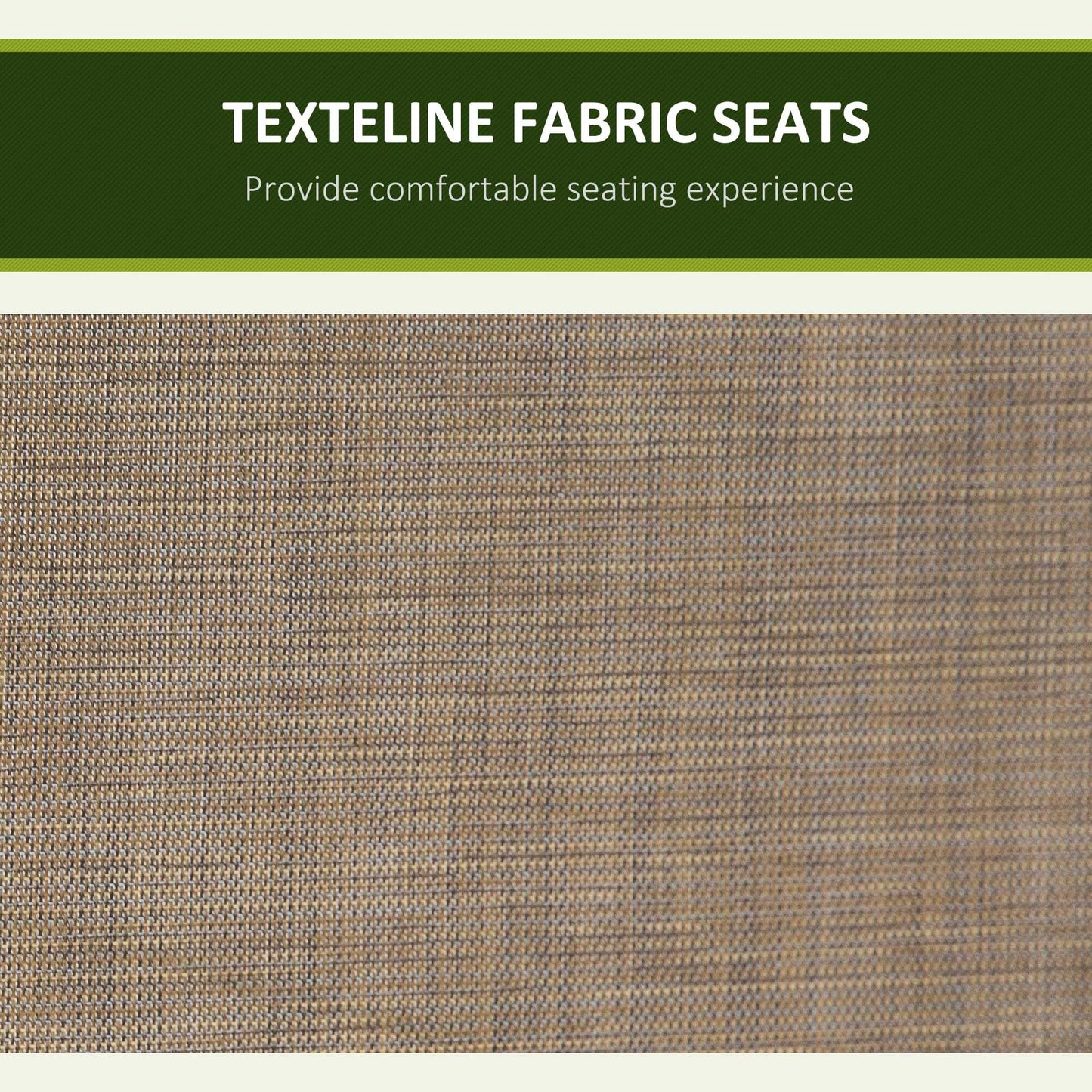 Outsunny 3 Seater Garden Swing Seat Outdoor Swing Chair with High Back Design, Steel Frame, Side Pouches, Adjustable Canopy, Brown