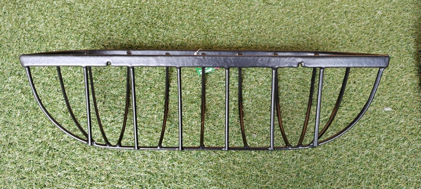 2 x 24 Inch Wall Trough Planter Black Wrought Iron Wall Mounted Garden Flower Basket