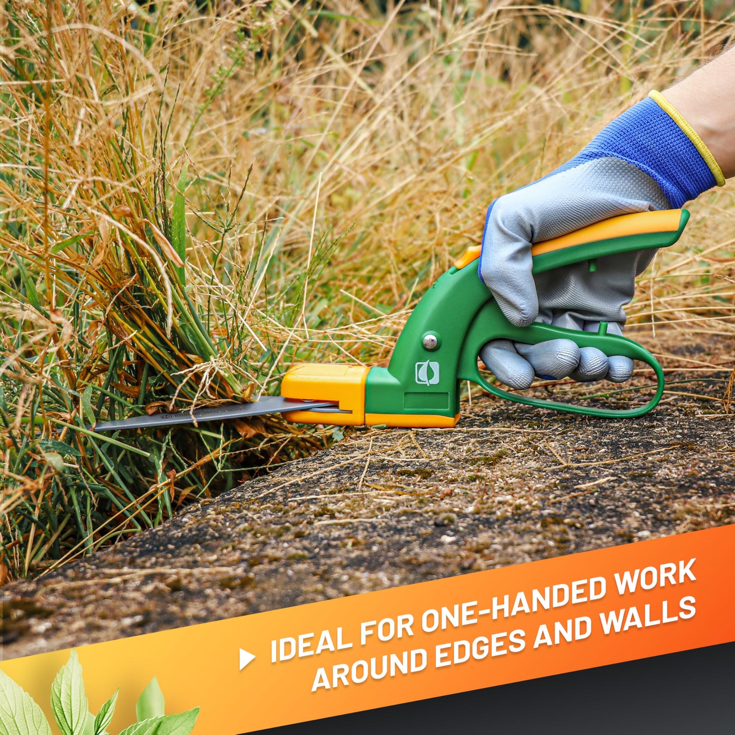 GRÜNTEK Grass Shears Swift 380 mm Teflon 360° Rotating Cutter Head, Teflon Coated, Comfort Lawn Grass Shear, 21 Days Money Back