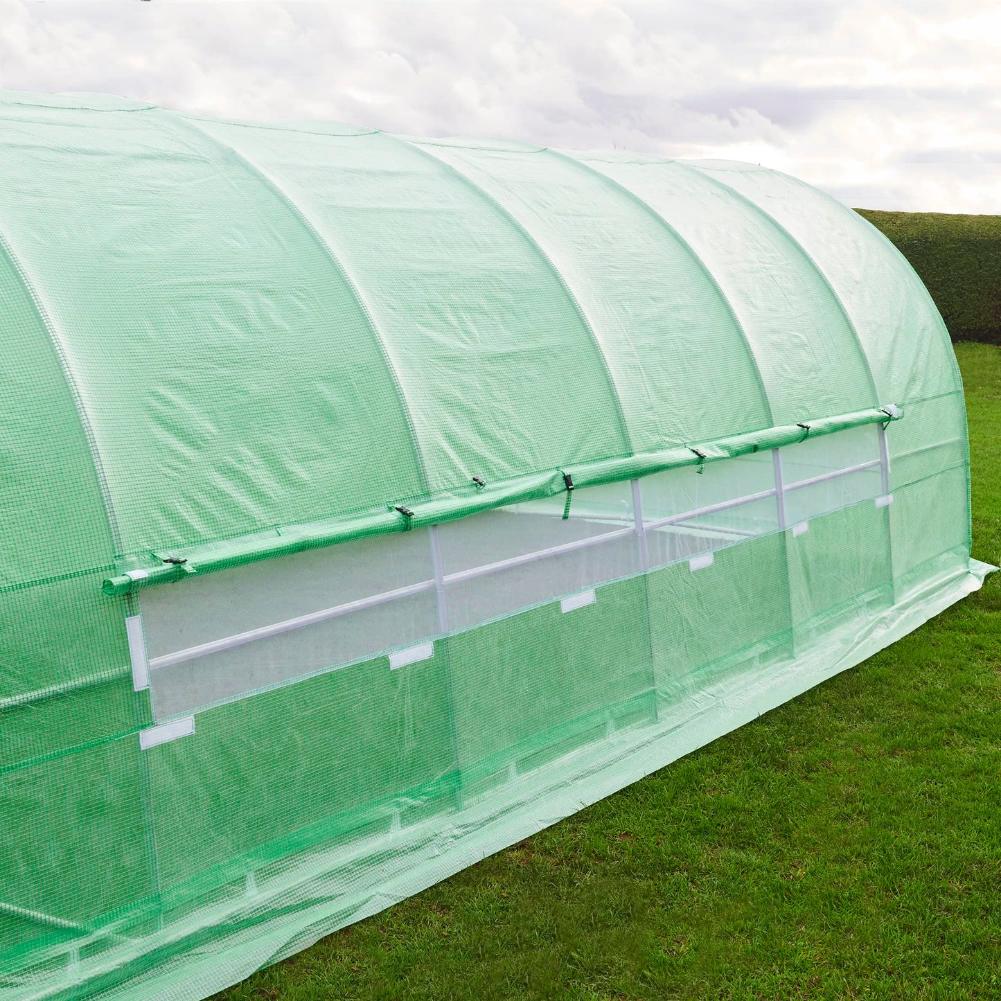 FeelGoodUK 6M(L) x 3M(W) x 2M(H) Polytunnel Greenhouse Pollytunnel Poly Polly Tunnel Fully Galvanised Anti Rust Steel Frame (PT6) With Metal Door