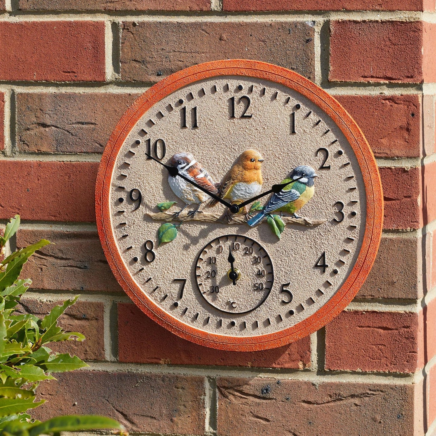 Smart Garden Outside In Birdwood Thermometer & Wall Clock