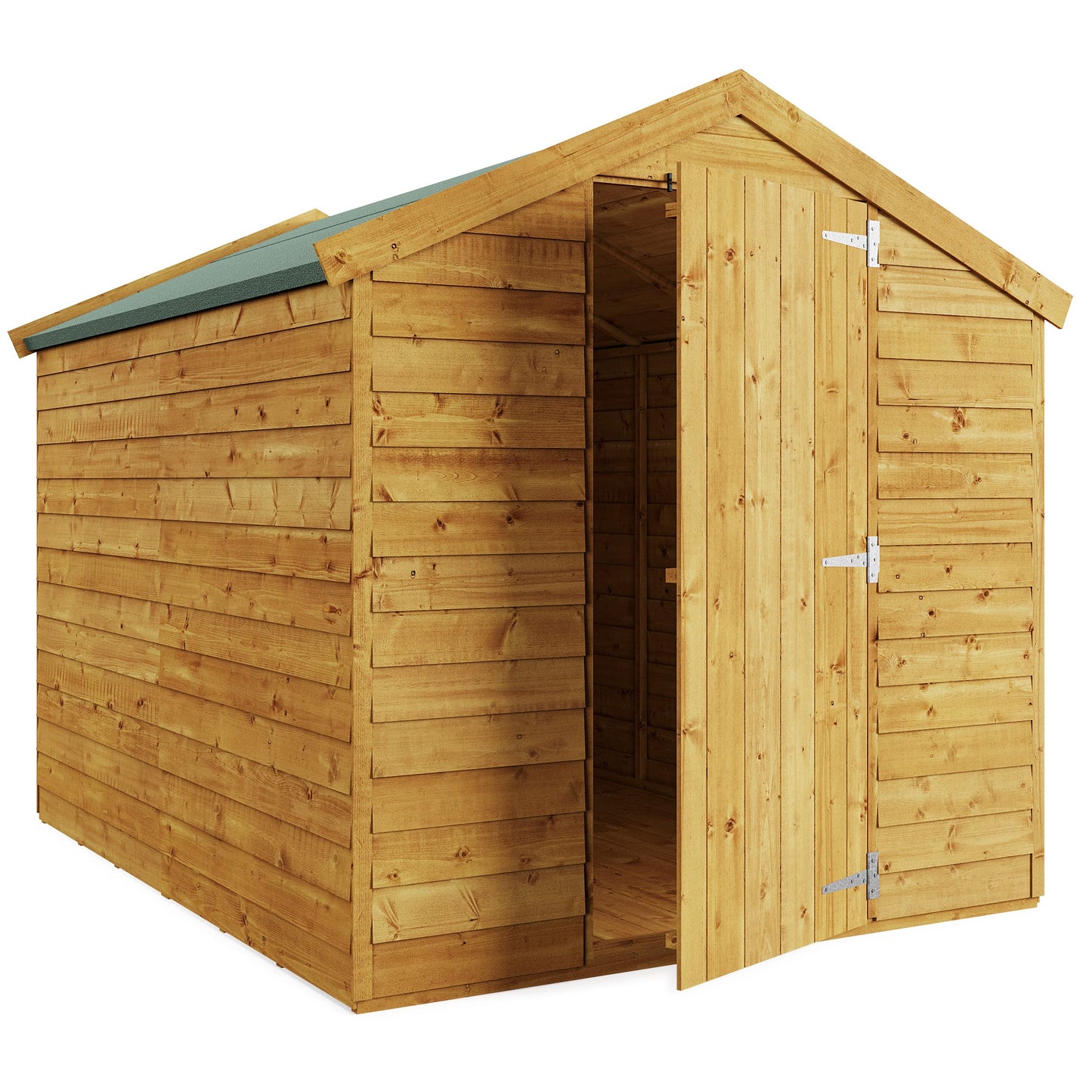 BillyOh 8 x 6 Super Saver Garden Storage Shed Bike Shed with Floor, Roof & Felt (Windowless, 8x6)
