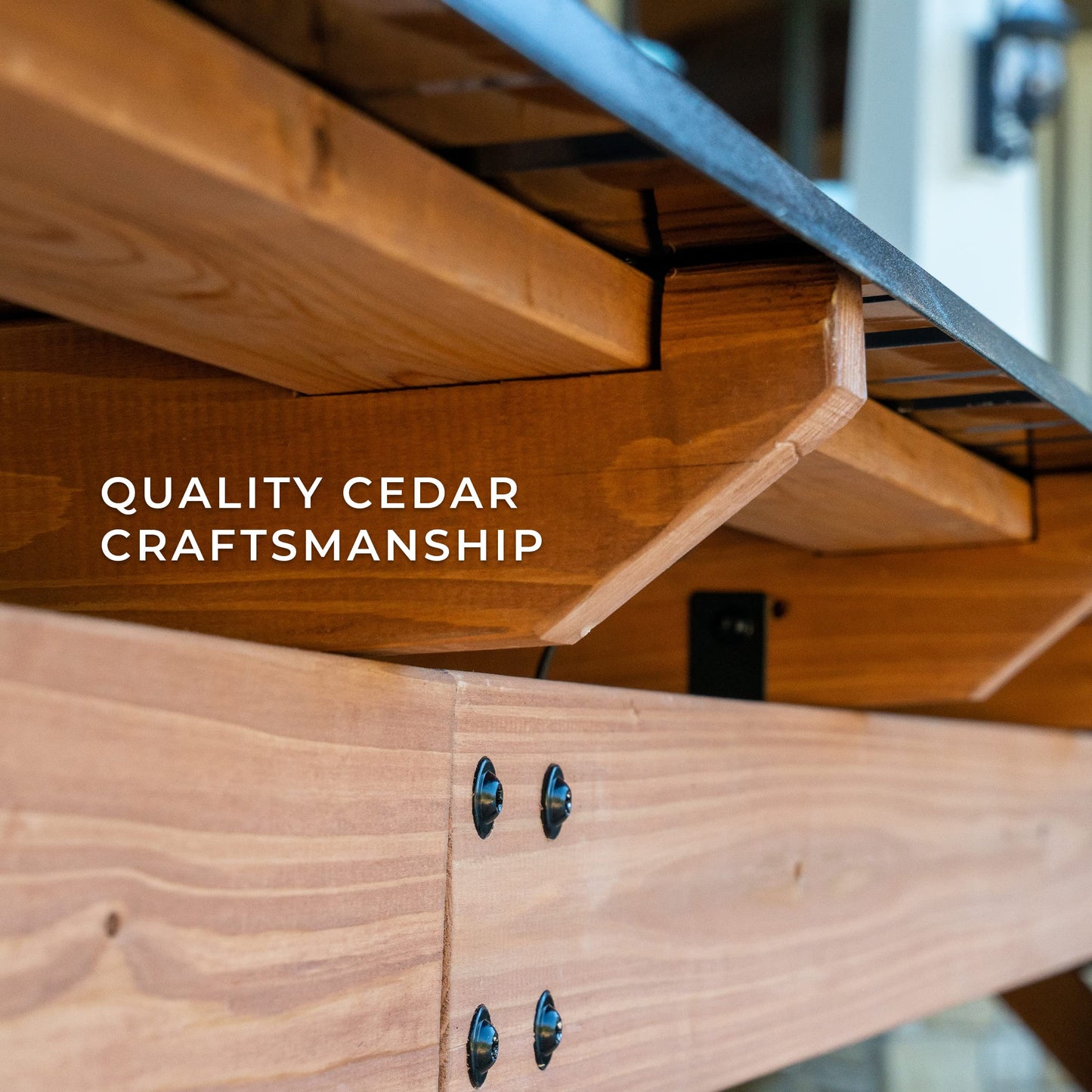 Backyard Discovery Saxony BBQ Gazebo | Outdoor Shelter, Wooden Canopy, For Garden & Patio, For Barbecue & Grill Party, Hard Top Steel Roof, 100% Cedar Wood | 2.3 x 1.6m (7.8ft x 5.3ft)