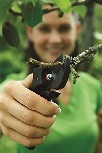 Fiskars Pro Pruner P90, Cutting diameter: 2.6 cm, Steel blades with non-stick coating, Length: 22.5 cm, Black/Orange, 1001530