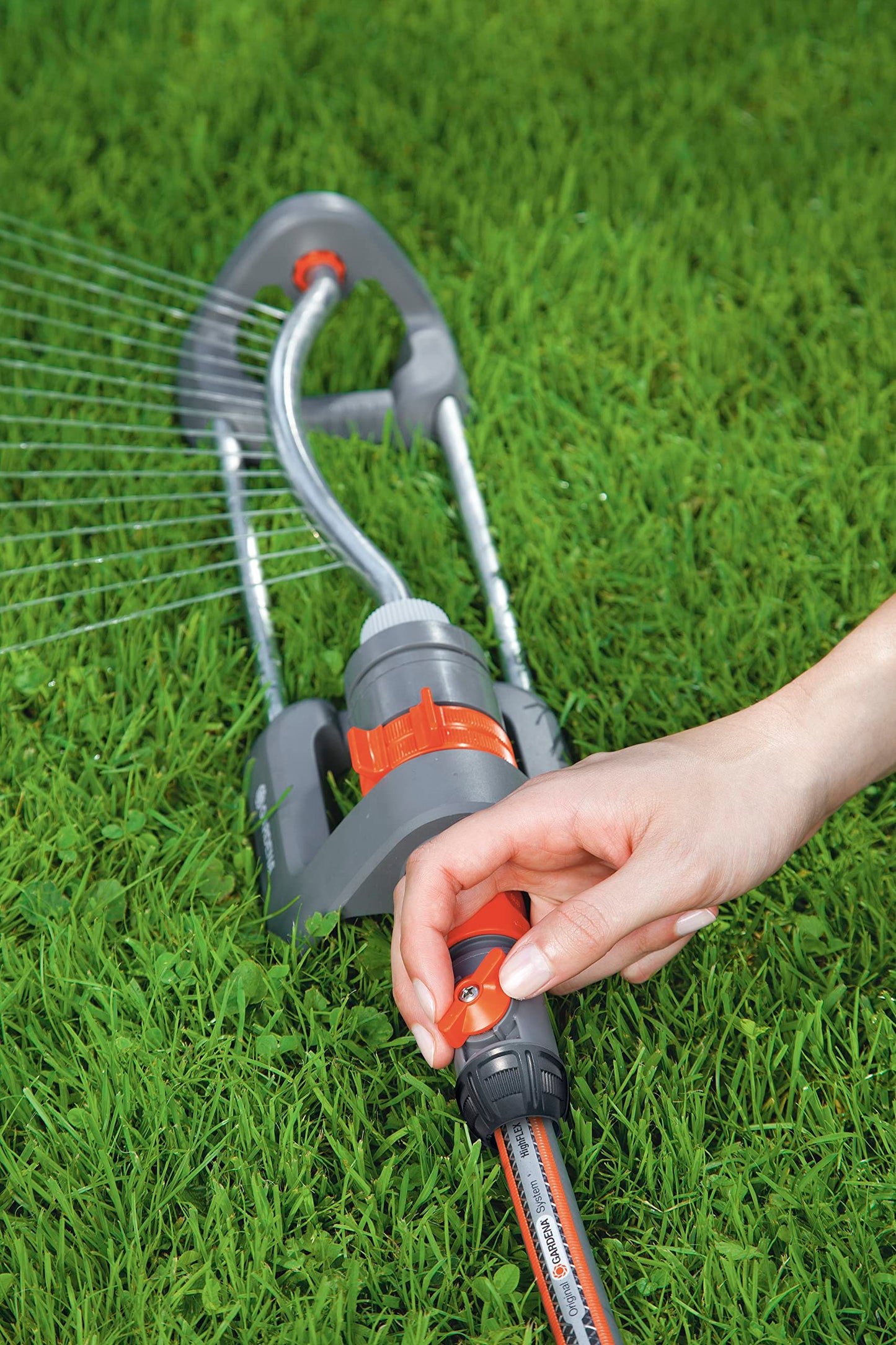 Gardena Hose Connector with Control Valve: Connection Piece to Change Accessories, Especially with high Water Pressure, Control and Block Water Flow, Used at The end of The Hose, Packaged (2942-20)