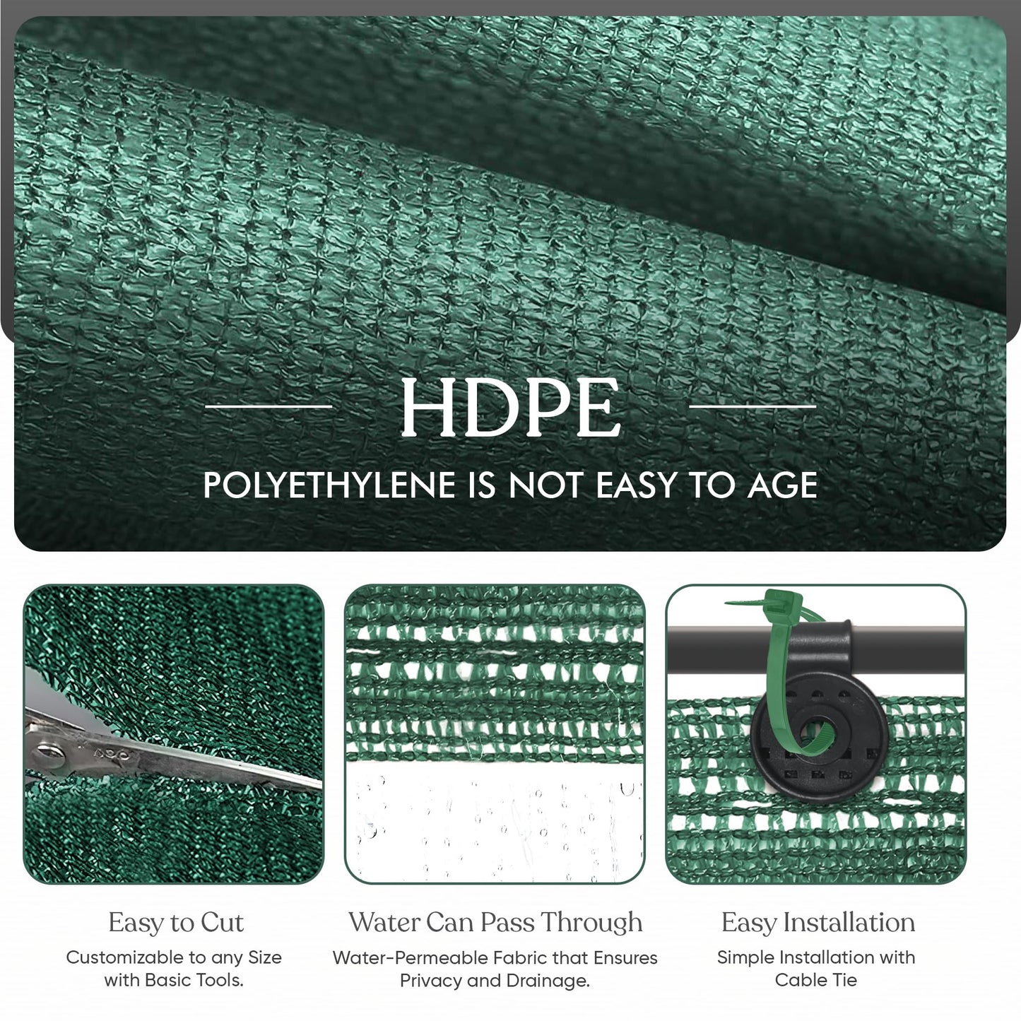 FB FunkyBuys Garden Screening 1x10m for Outdoor Protection - Privacy Screen & Summer-friendly Privacy Netting for Balcony & Patio - Tear Resistant Windbreak Fence Screening GREEN, 90gsm