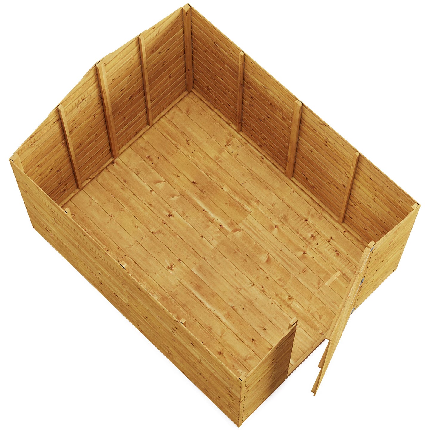 BillyOh 8 x 6 Super Saver Garden Storage Shed Bike Shed with Floor, Roof & Felt (Windowless, 8x6)