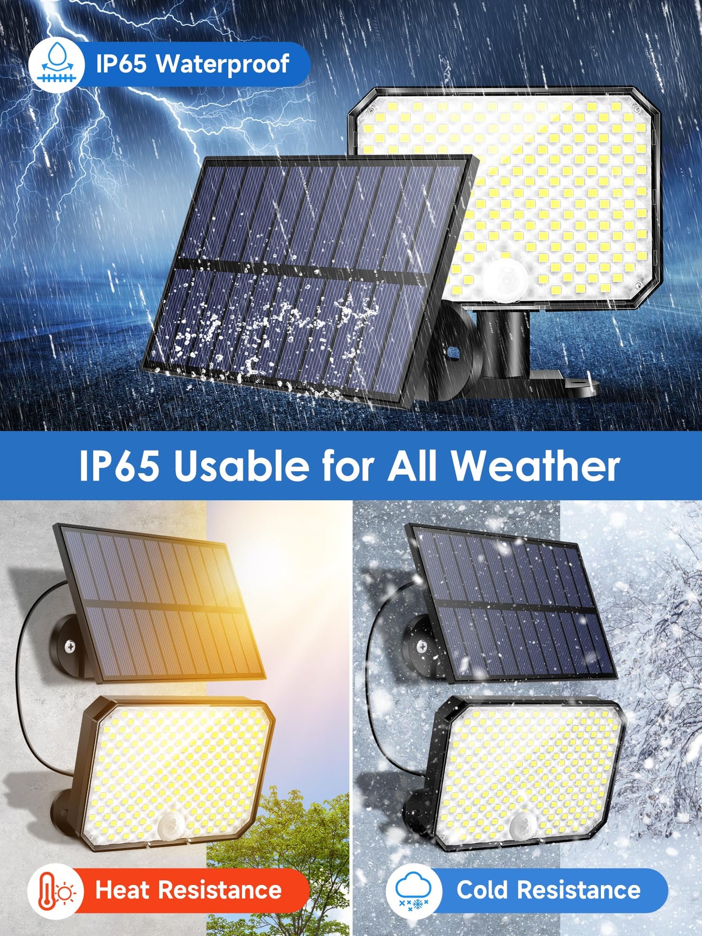 One Fire Solar Lights,190LED Solar Lights Outdoor Garden Lights,3Modes Remote Solar Security Lights Outdoor Motion Sensor,IP65 Garden Lights Solar Powered Waterproof Solar Garden Lights Outdoor Lights
