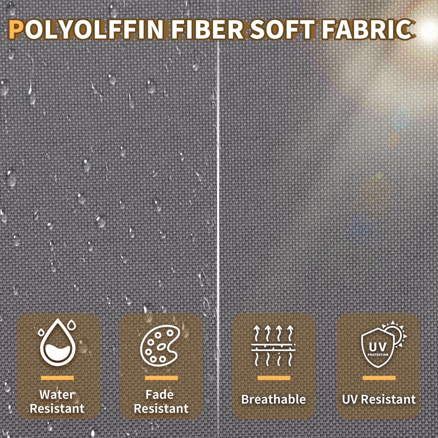 UDPATIO Rattan Garden Furniture Sets of 5,Corner Sofa Set 4 Seaters with Coffee Table,Outdoor Furniture Sectional Modular Combination with Cushion for Balcony,Patio,Grey