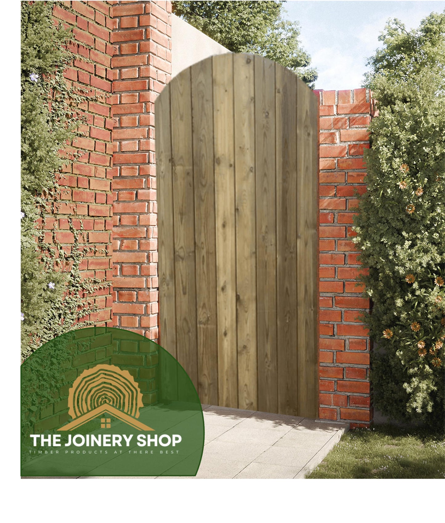Strong, Treated T&G curved Garden Gate, Ledged and Braced, Tongue and Groove 6ft * 3ft 20mm tongue and groove
