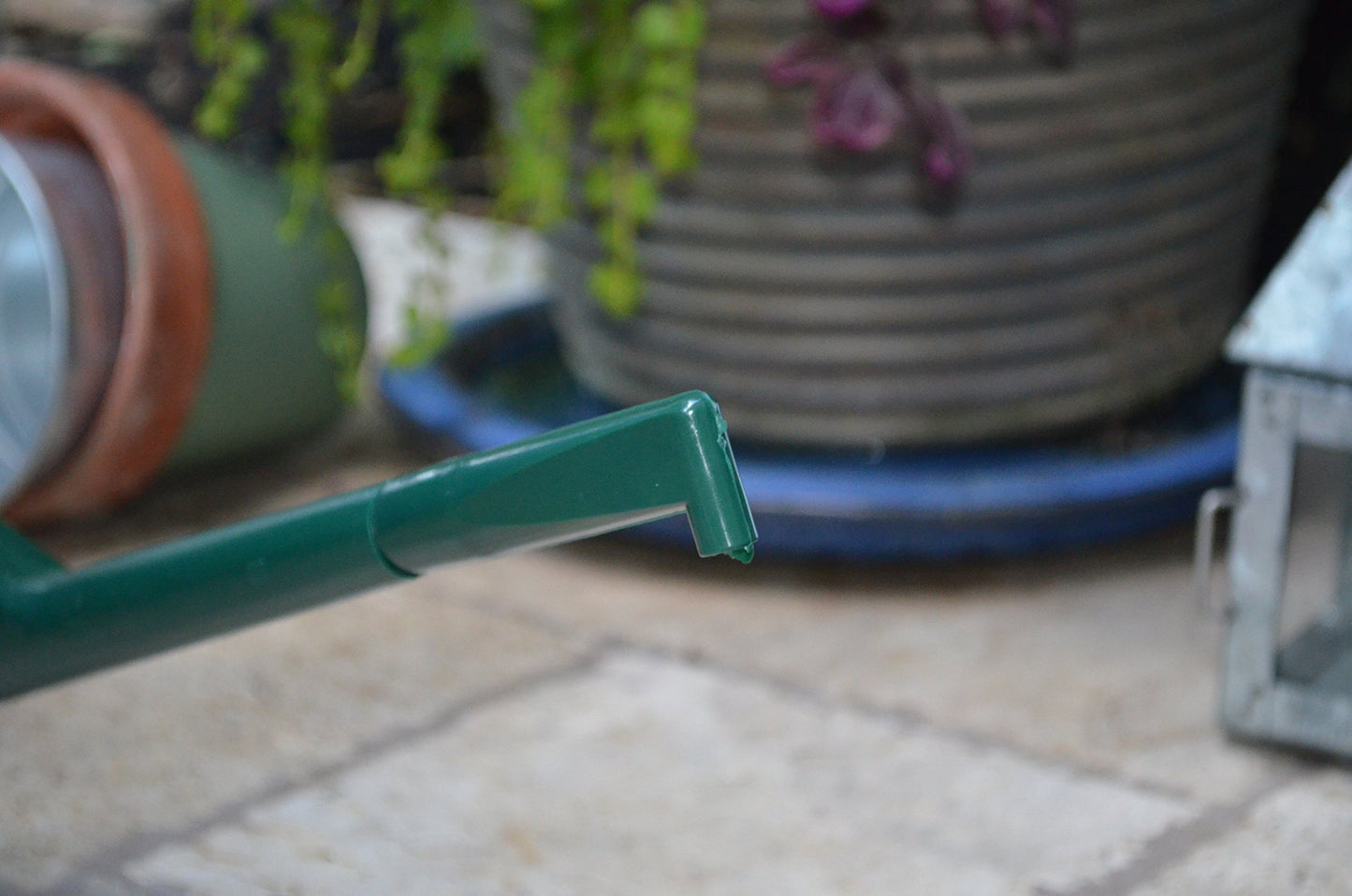 HAWS The Sutton Splash Outdoor/Indoor Garden Watering Can | Green | 1/2 Gallon | Long Reach Spout | Interchangeable Plastic Round Rose | Three Year Guarantee