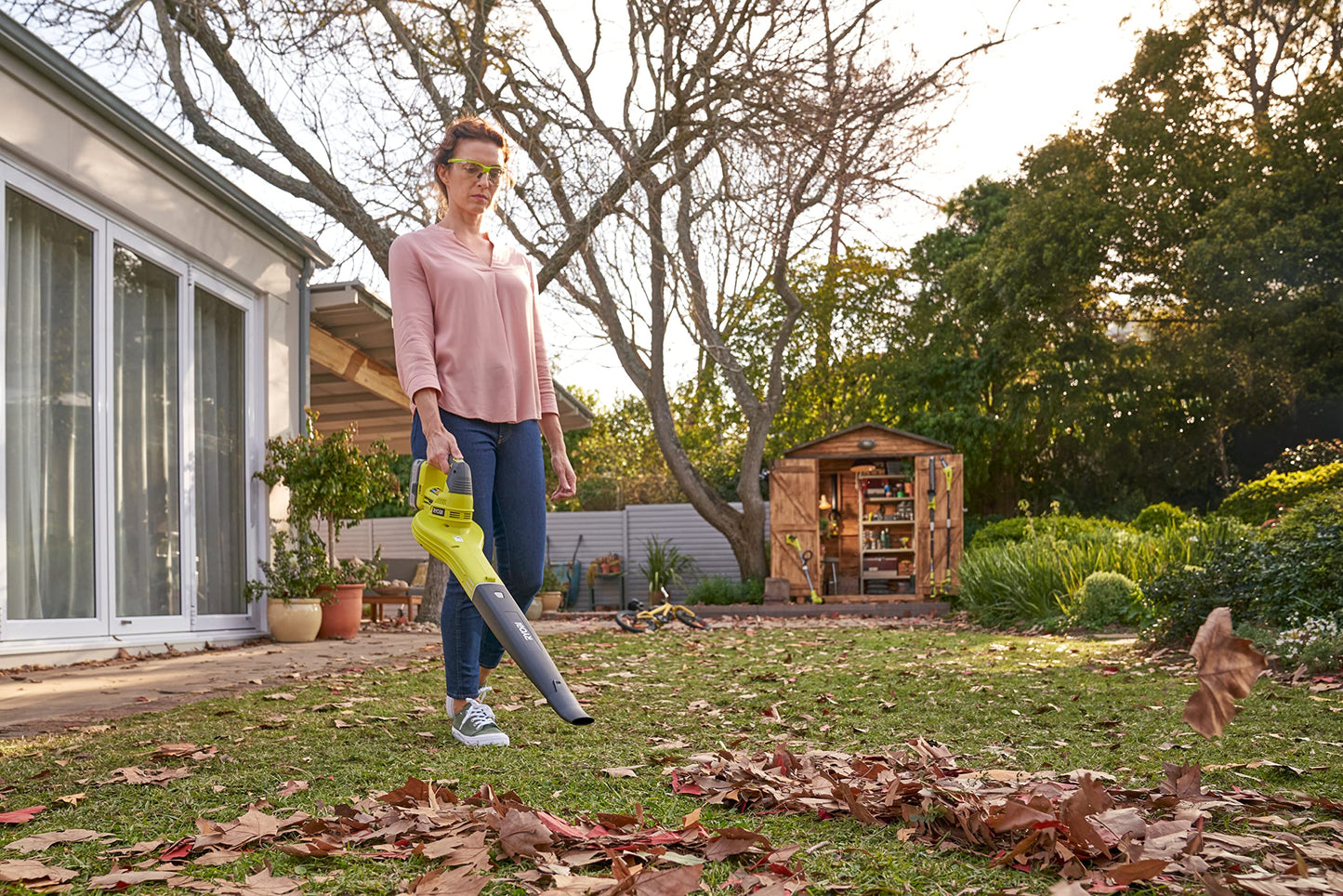 Ryobi OBL1820S ONE- Cordless Blower, Air Speed (Zero Tool), 245 km/h, 18 V, Hyper Green and Grey