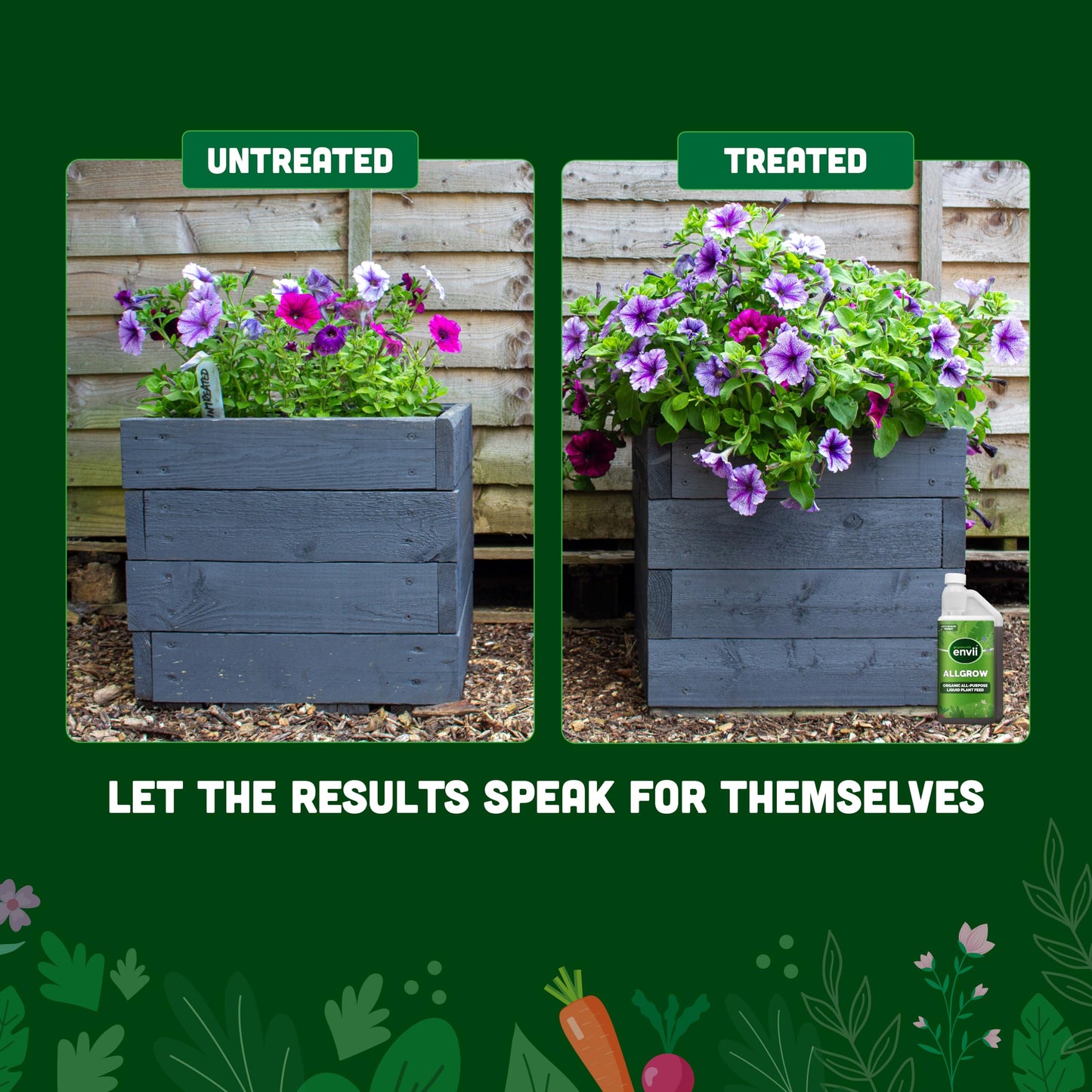 Envii Allgrow, Organic Multipurpose Fertiliser Plant Feed - Liquid Outdoor Plant Food, Suitable for All Plants - 1 Litre Makes 330 Litres