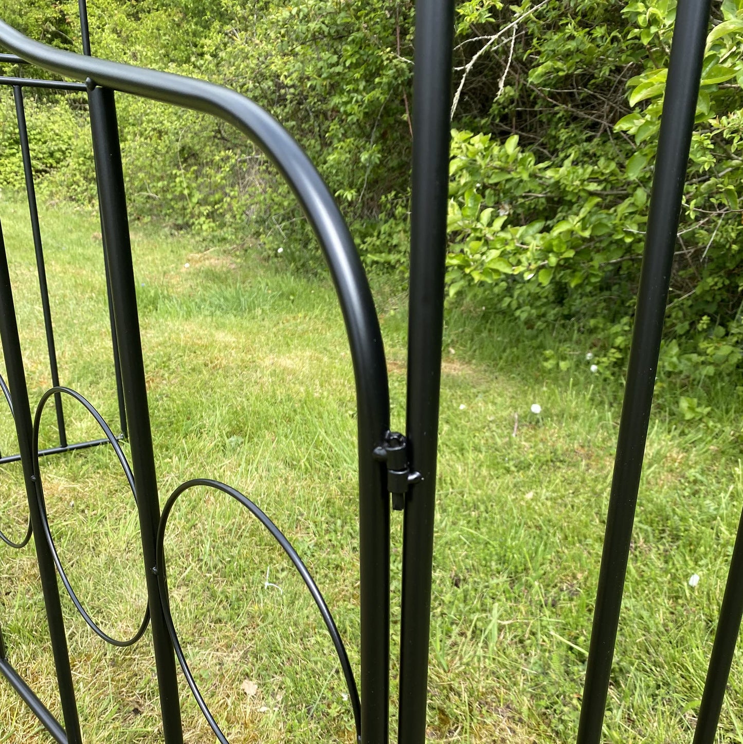 Selections Metal Garden Arch with Double Gate Outdoor Climbing Plants (240cm x 140cm)