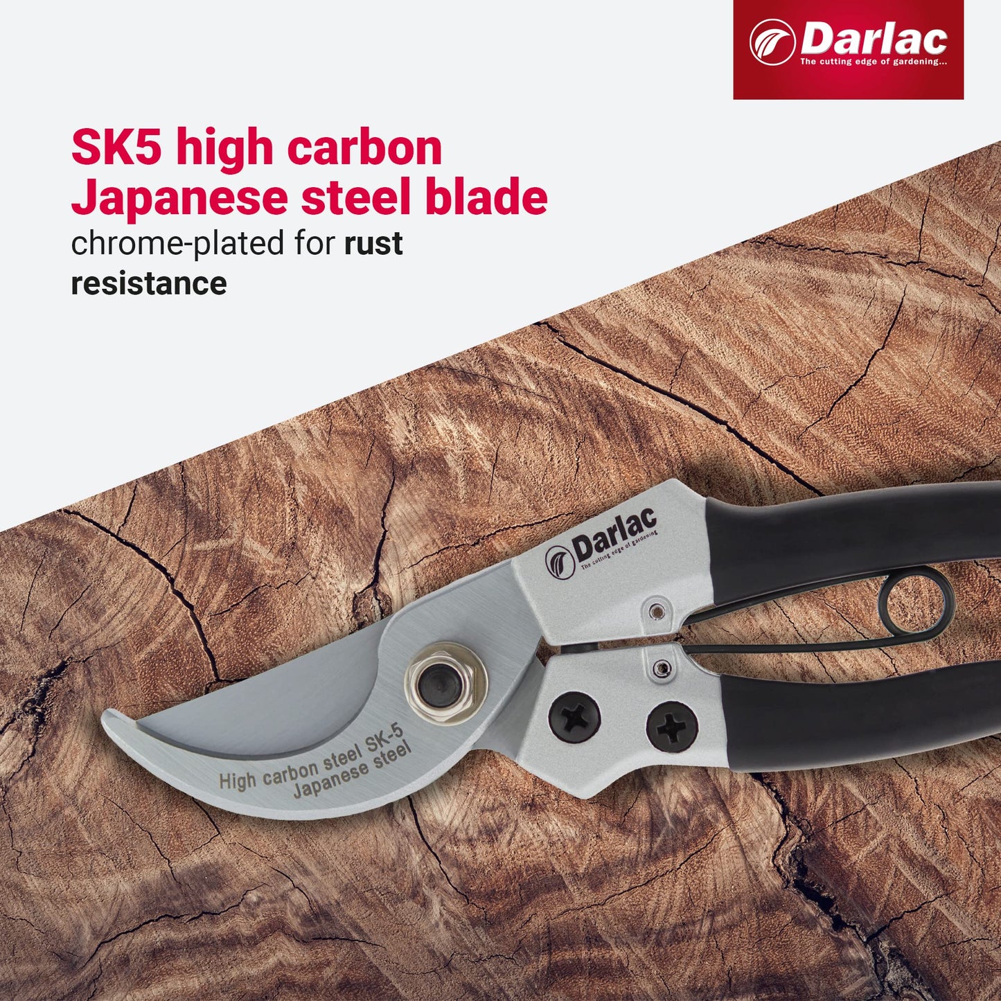 Darlac Compact Plus Pruner - Razor Sharp, Lightweight Bypass Secateurs - Ideal for General & Fine Pruning, Flower Arranging - SK5 High Carbon Japanese Steel - Easy Use Catch - 20mm Cut Capacity