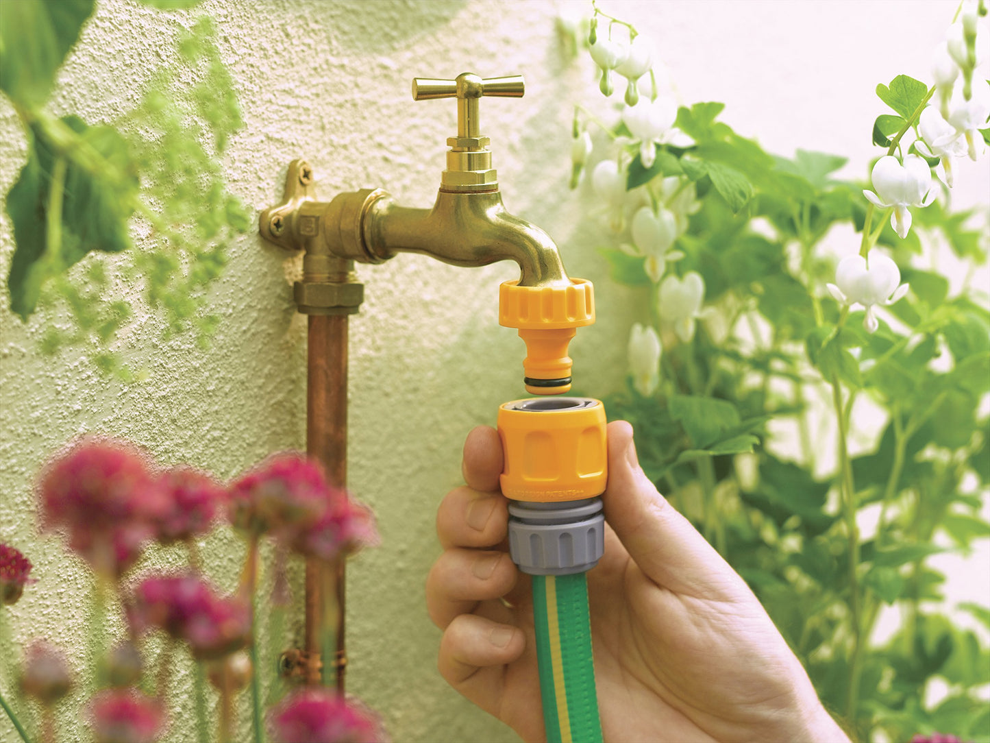 HOZELOCK - Inlet Adaptor : For Reels and Carts, Water Connection [2166P9000], Grey, 12.5mm & 15mm