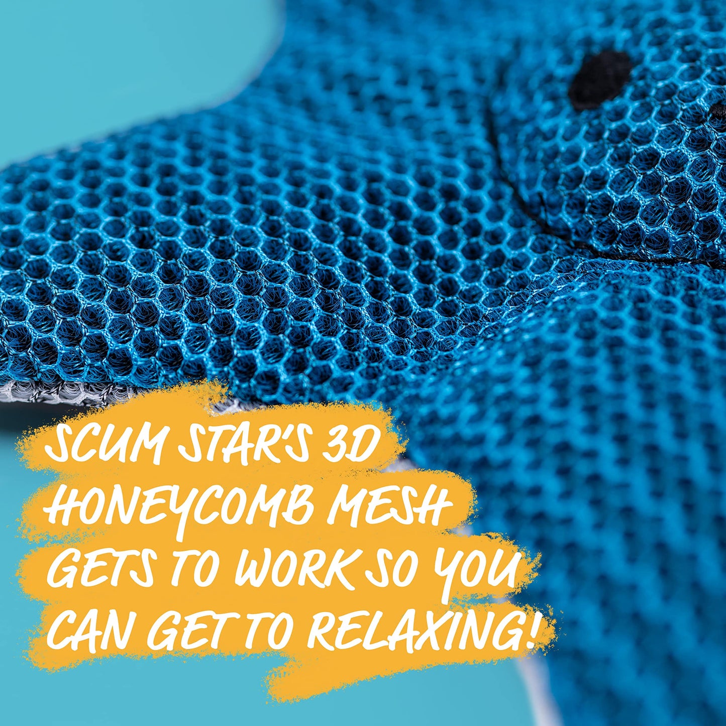 Hot Tub Scum Absorber Stars – 3D Honeycomb Mesh Oil Absorbing Sponges for Scum – 2 Washable Pool & Spa Defoamers for Hot Tub – Hot Tub Accessories for Adults by Star Splash, 10x10 In., 25x25 Cm