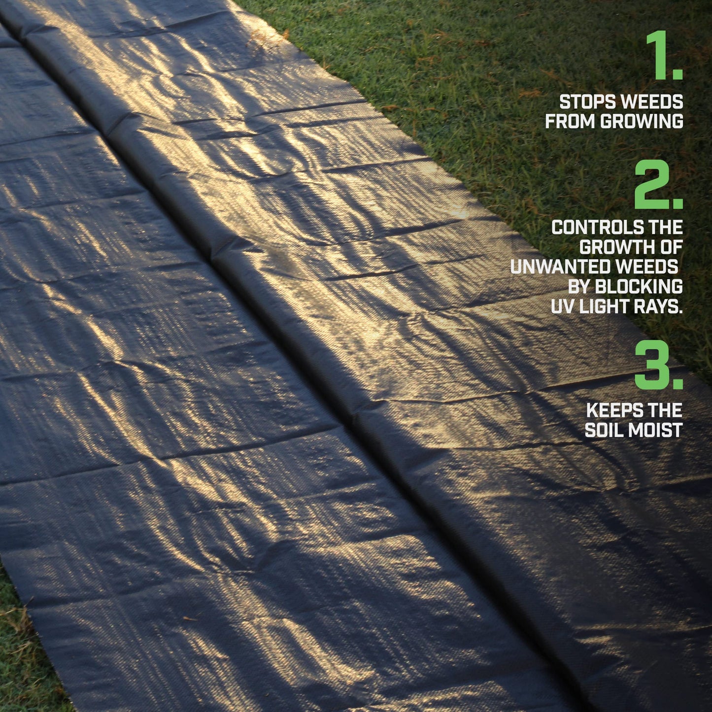 Homesecret 105 GSM Weed Membrane Heavy Duty - 2M x 10M Weed Control Membrane - Garden Membrane Weed Control - Weed Control Fabric - Landscape Fabric, Weed Barrier Fabric, Weed Matting - Black