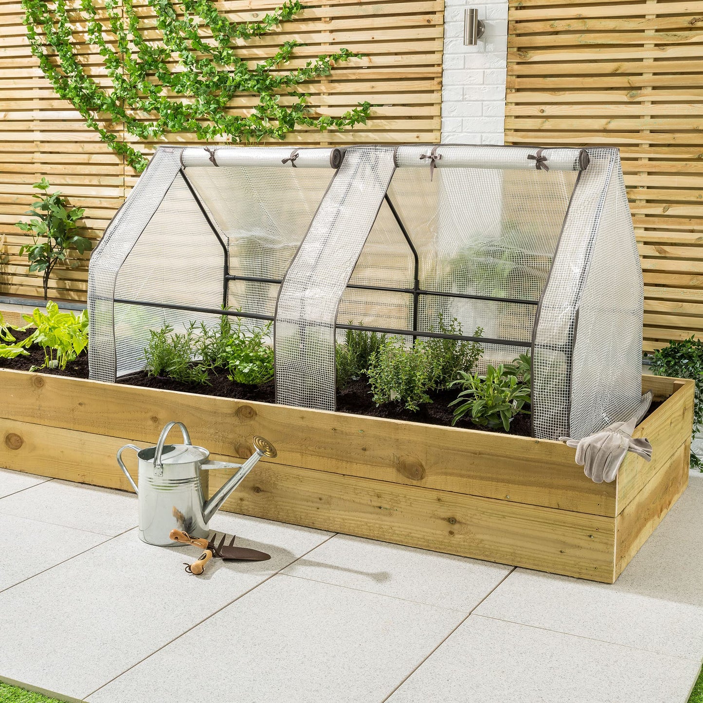 CHRISTOW Large Grow Tunnel Cloche Garden Polytunnel Greenhouse With Reinforced Cover (choose 1.8m, 2.7m or 3.6m long)