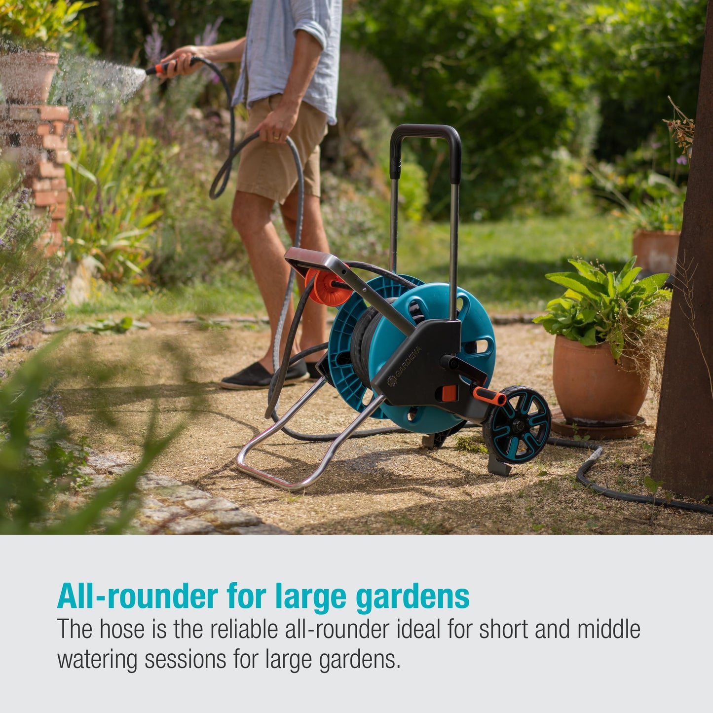 Gardena Liano Life Textile Hose 1/2 inch, 30m: Highly flexible textile garden hose, with PVC inner tube, no kinking, lightweight, weather-resistant (18457-20)