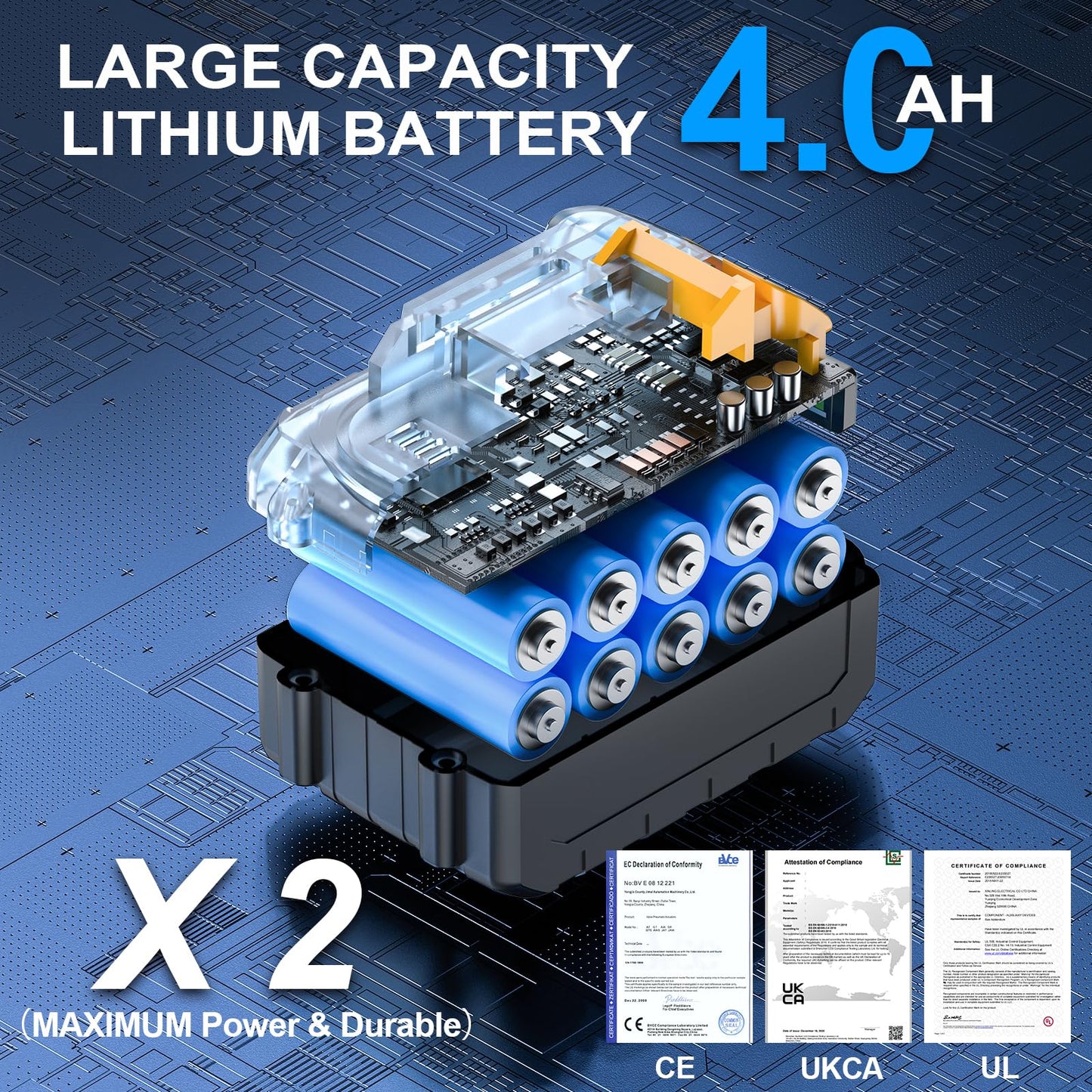 Stonecho Mini Chainsaw 8 Inch, 2x4000mAh Battery Chainsaw with Oiler System, Brushless Motor Mini Chainsaw Cordless, 36.5FT/S Chain Speed Handheld Electric Mini Chainsaw for Garden Tree Branch Cutting