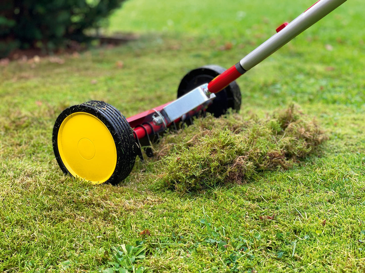 WOLF-Garten URM3 Multi-Change Roller Moss Removal Rake Lawn Care Tool Head, Red, 60.5x15.67x6.5 cm