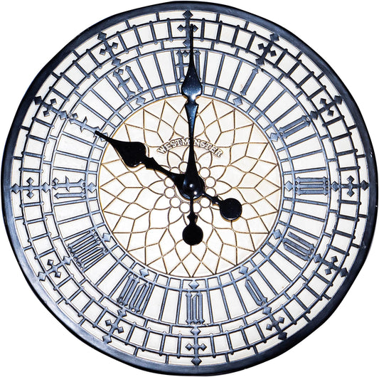 St Helens Home & Garden Big Ben Design Water Resistant Outdoor Clock 300mm / 12" - Sit back, relax and let time pass you by