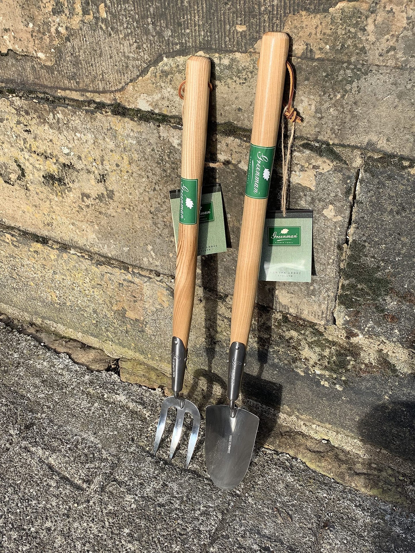 Garden Gift Set Long Handle Trowel & Fork Gift Set Stainless Steel Hand Tools Great gift for people with a back issues or the elderly