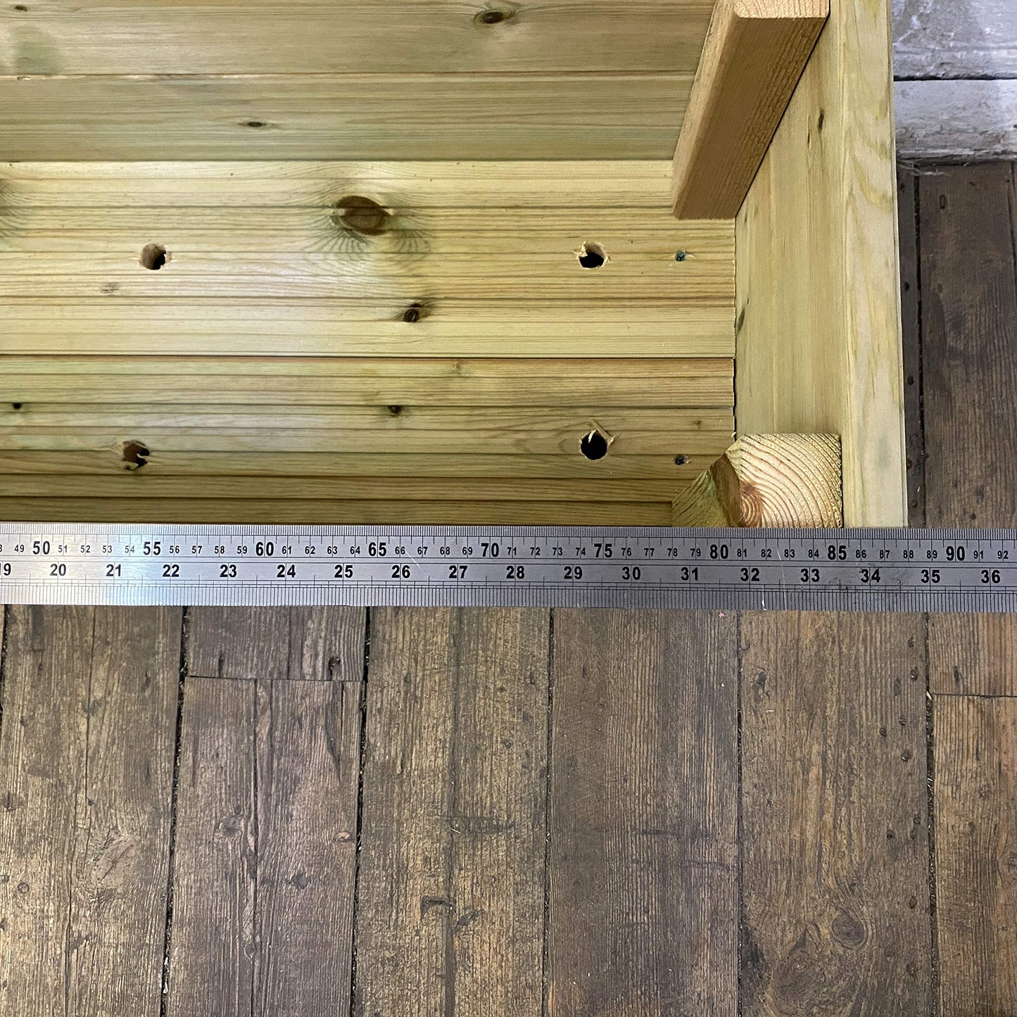 Cutncraft Designs Large Decking patio Planter -Wooden Decking Patio Planter Trough herb Box 88cm