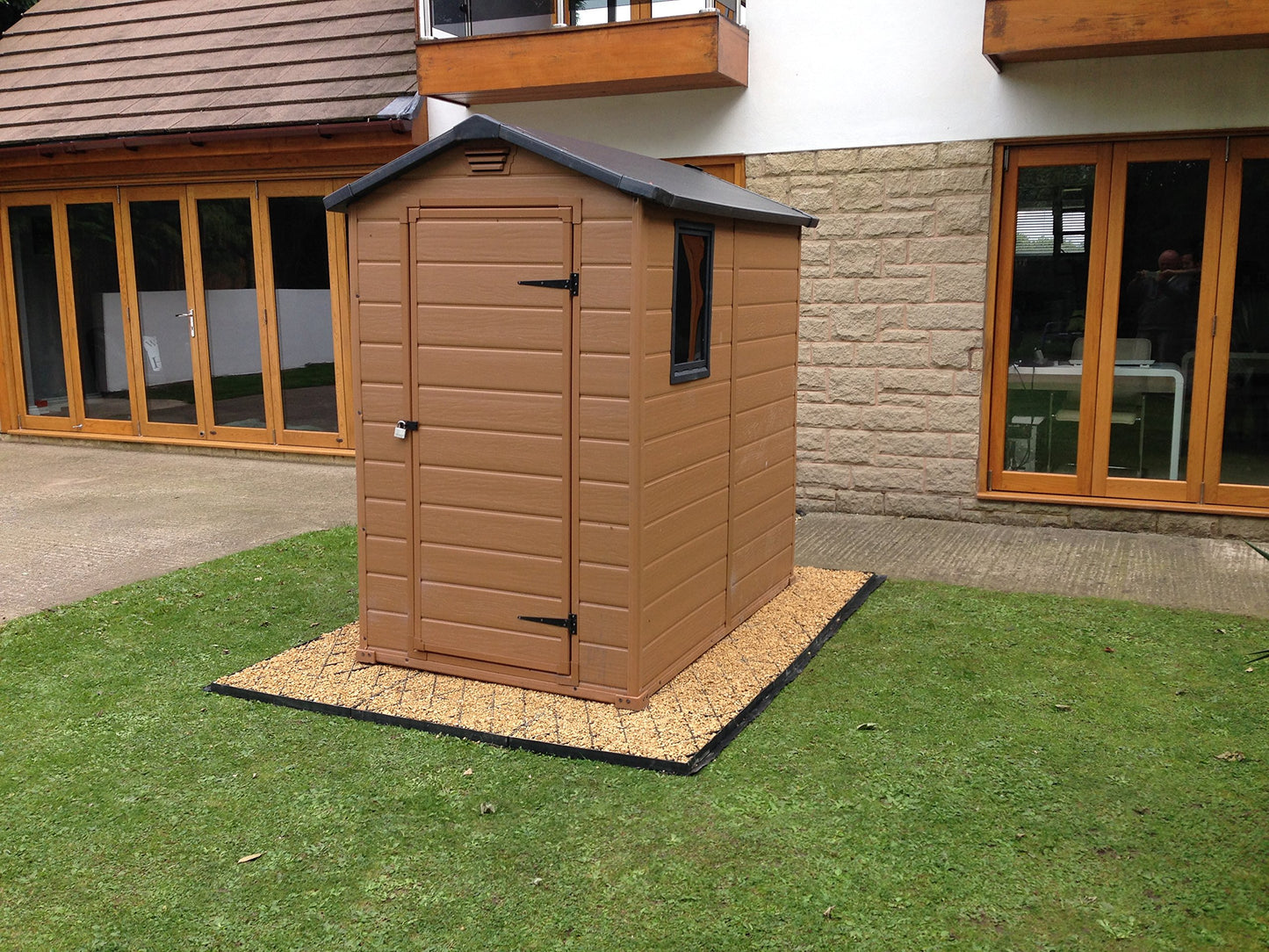 10x8 GARDEN SHED BASE GRID = FULL ECO KIT 3.05m x 2.55m - HEAVY DUTY MEMBRANE 8x10 PLASTIC ECO PAVING BASES & DRIVEWAY GRIDS