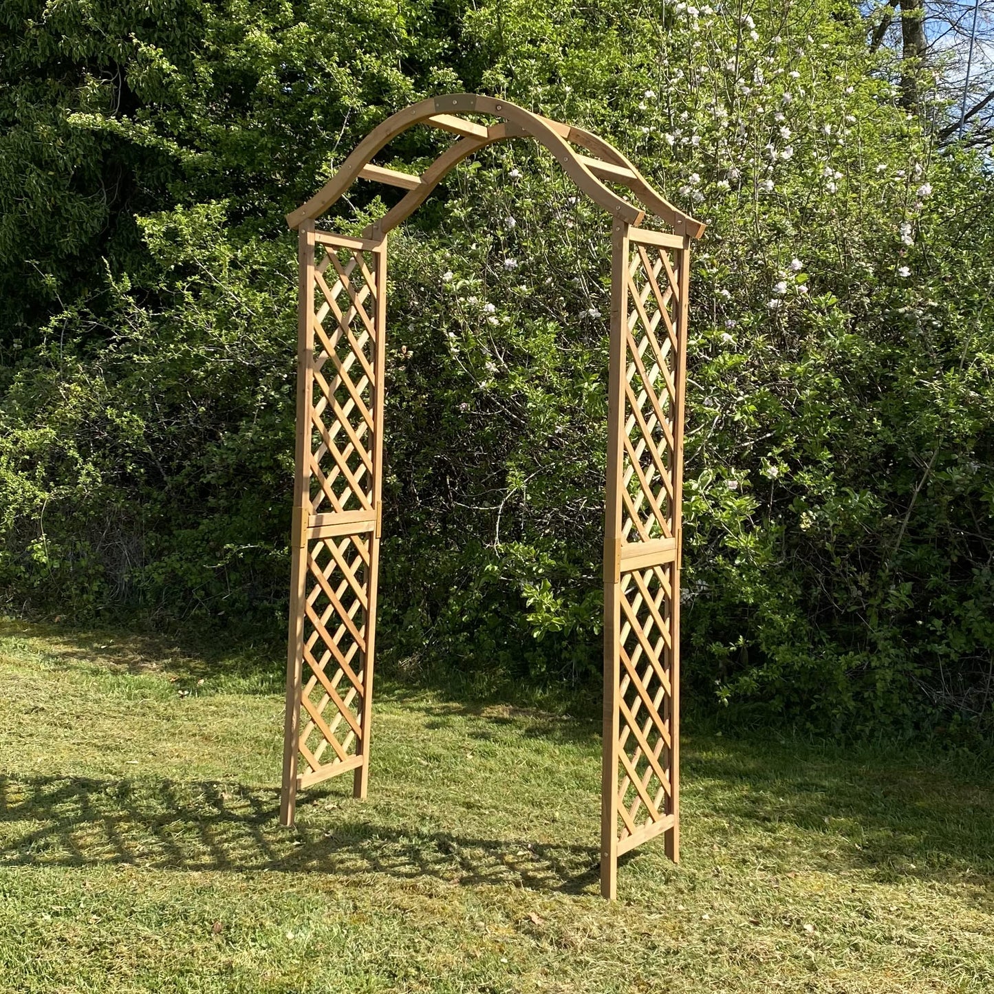 Selections GFH798 Wooden Garden Arch with Curved Top (Tan)