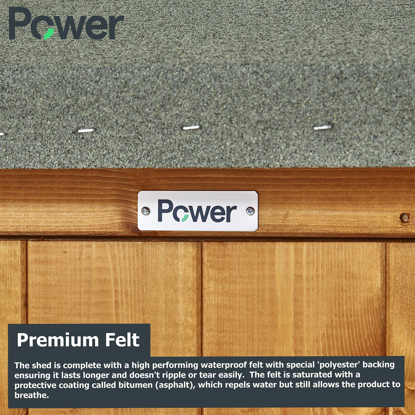 Powersheds High Grade Premium Pent Summer House Wooden Shed with PVC Window sills, Door & Window Flexibility, made from 12 mm Extra Thick Timber & Toughened Glass
