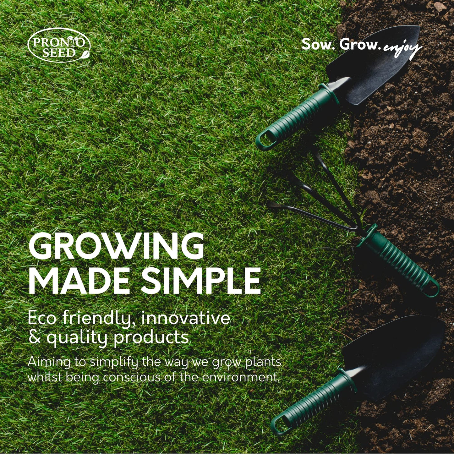 Pronto Seed Grow Your Own Herbs Kit with 5 Seeds Varieties - Indoor Growing Set - Mint, Chives, Parsley, Thyme, Basil Seeds - Gift for Women, Men - Beginner-Friendly (Herbs Kit)